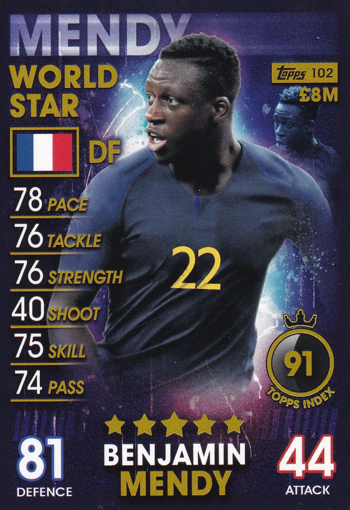 102. BENJAMIN MENDY - FRANCE - WORLD STAR