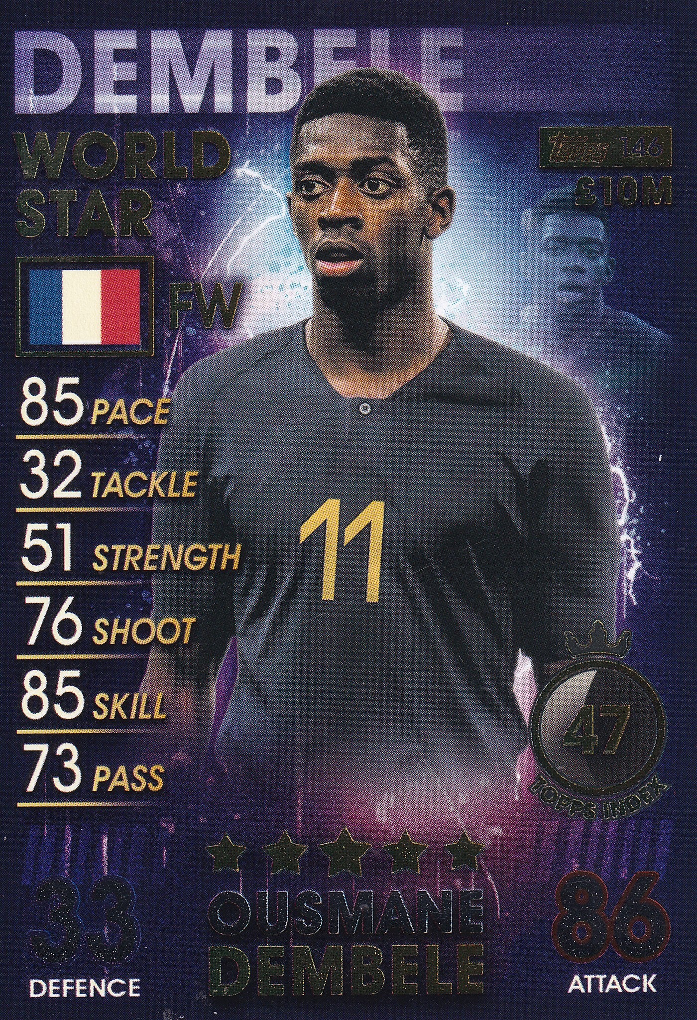 146. OUSMANE DEMBELE - FRANCE - WORLD STAR
