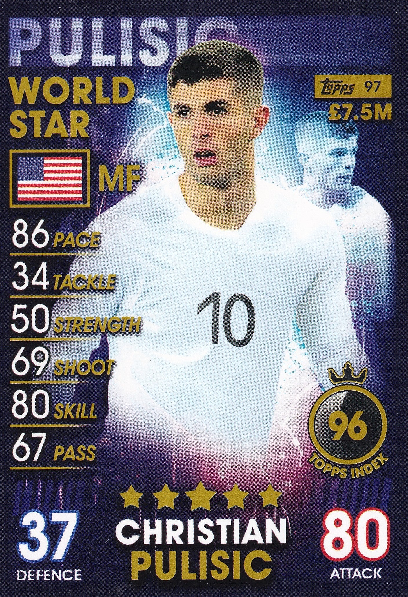 097. CHRISTIAN PULISIC - USA - WORLD STAR