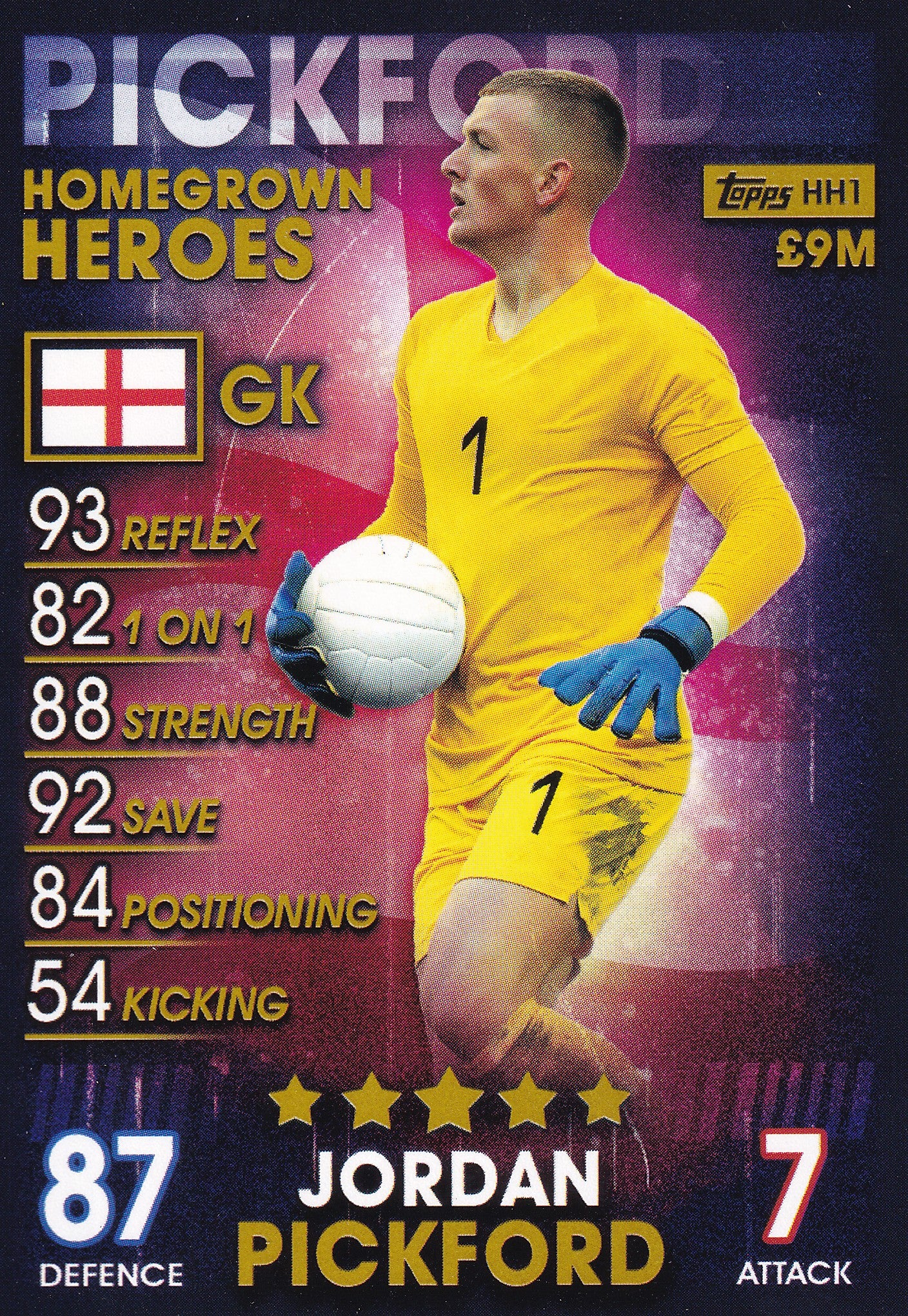 HH-01. JORDAN PICKFORD - ENGLAND - HOMEGROWN HEROES