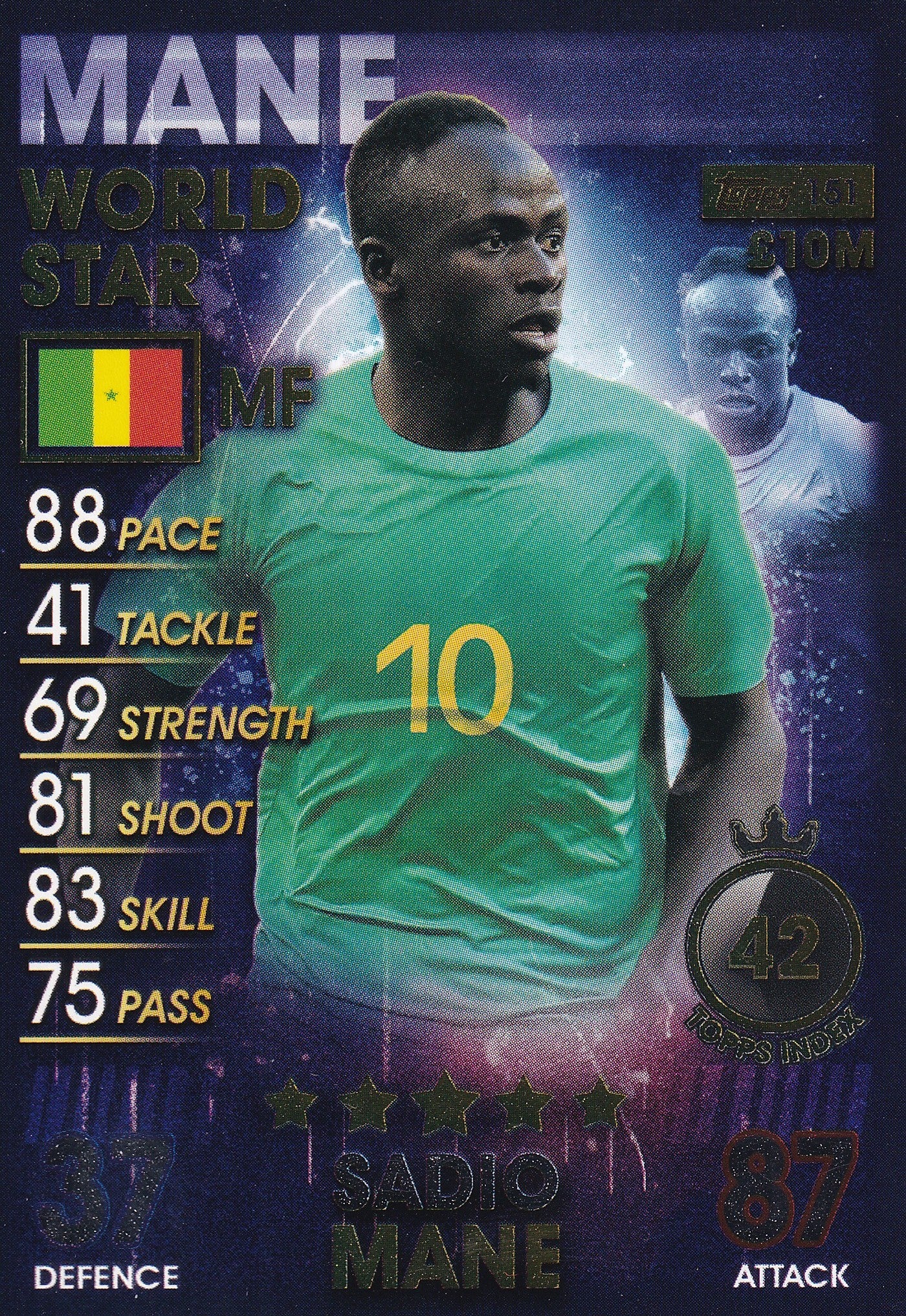 151. SADIO MANE - SENEGAL - WORLD STAR