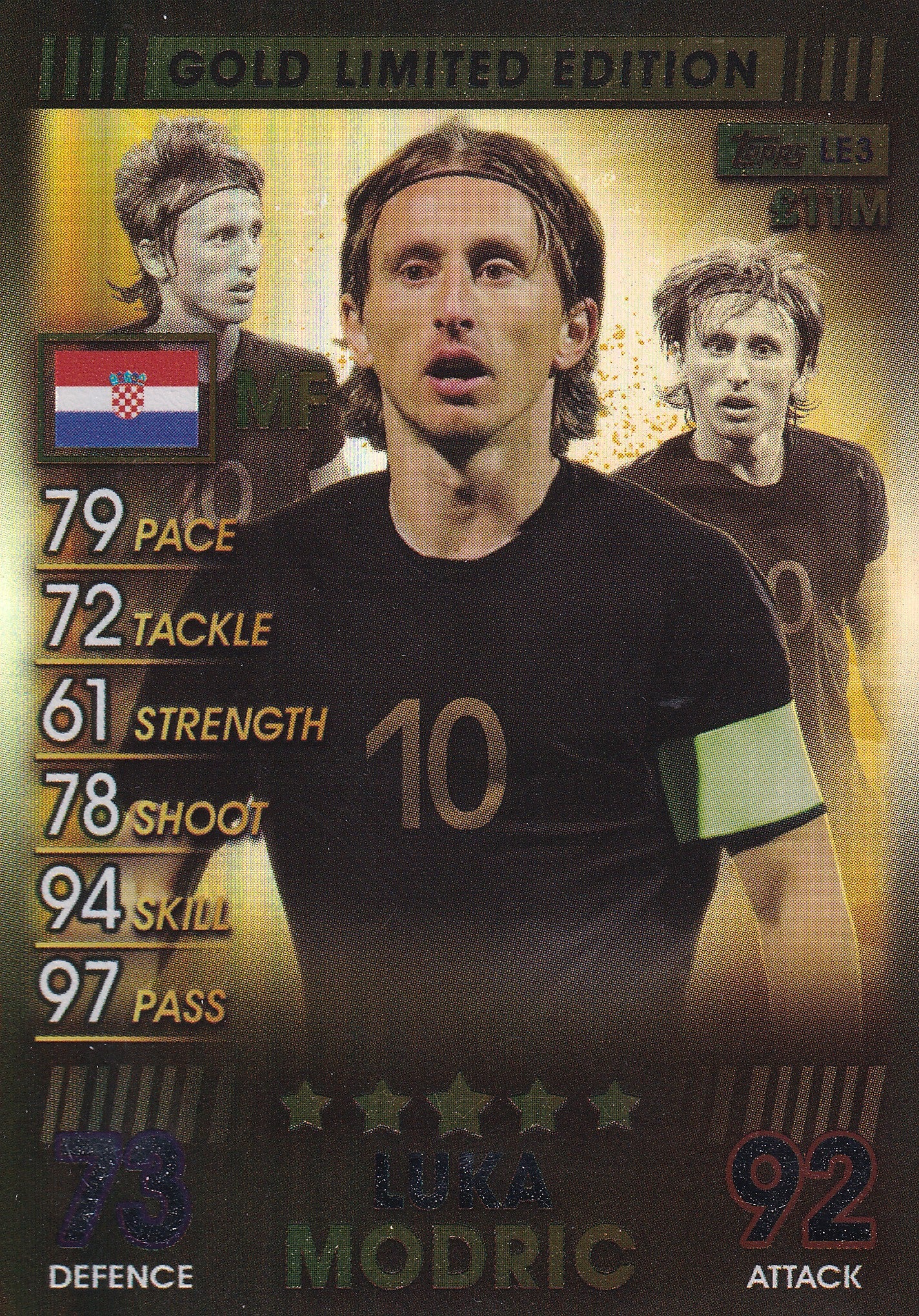 LE3. LUKA MODRIC - CROATIA - GOLD LIMITED EDITION