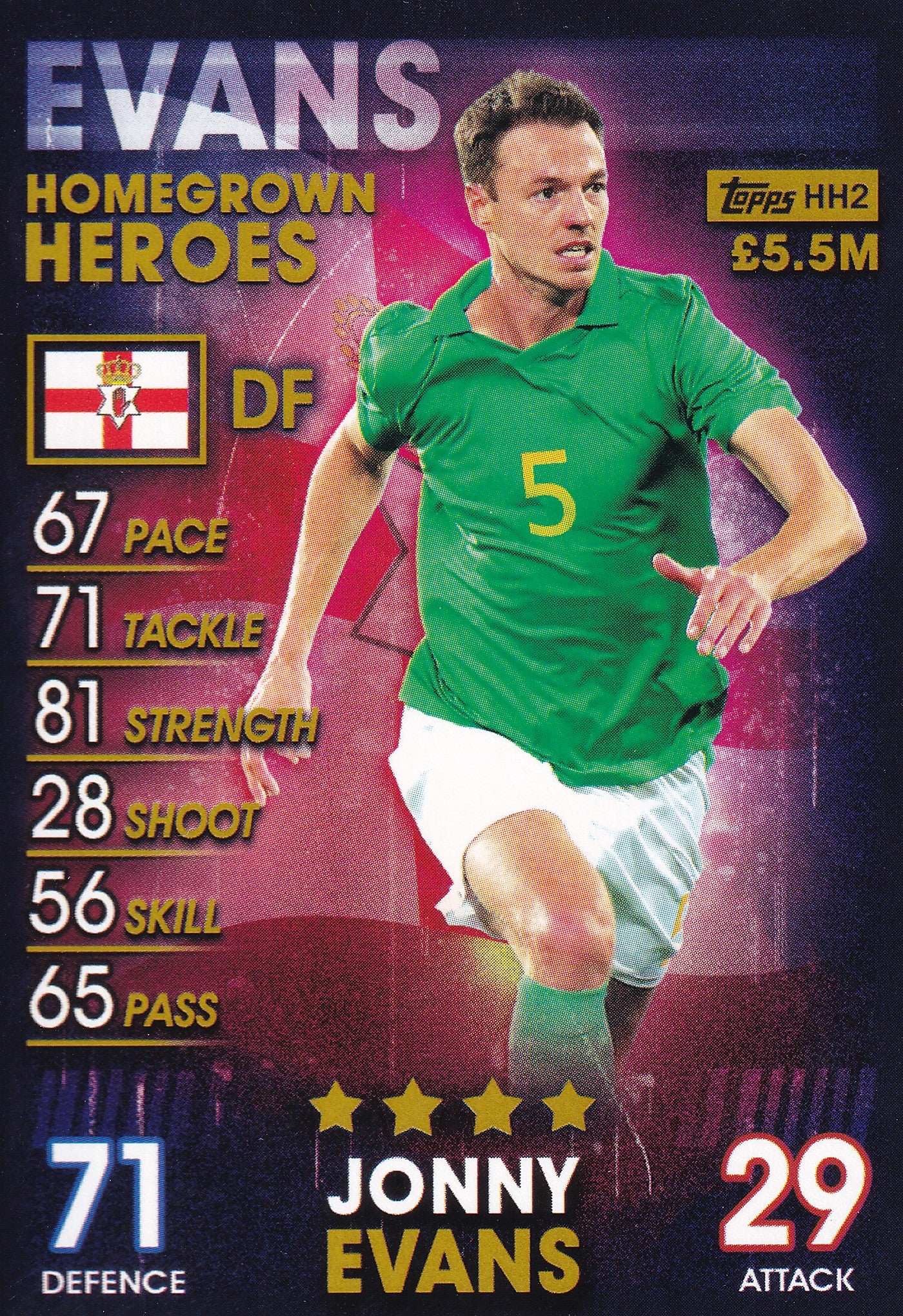 HH-02. JONNY EVANS - NORTHERN IRELAND - HOMEGROWN HEROES