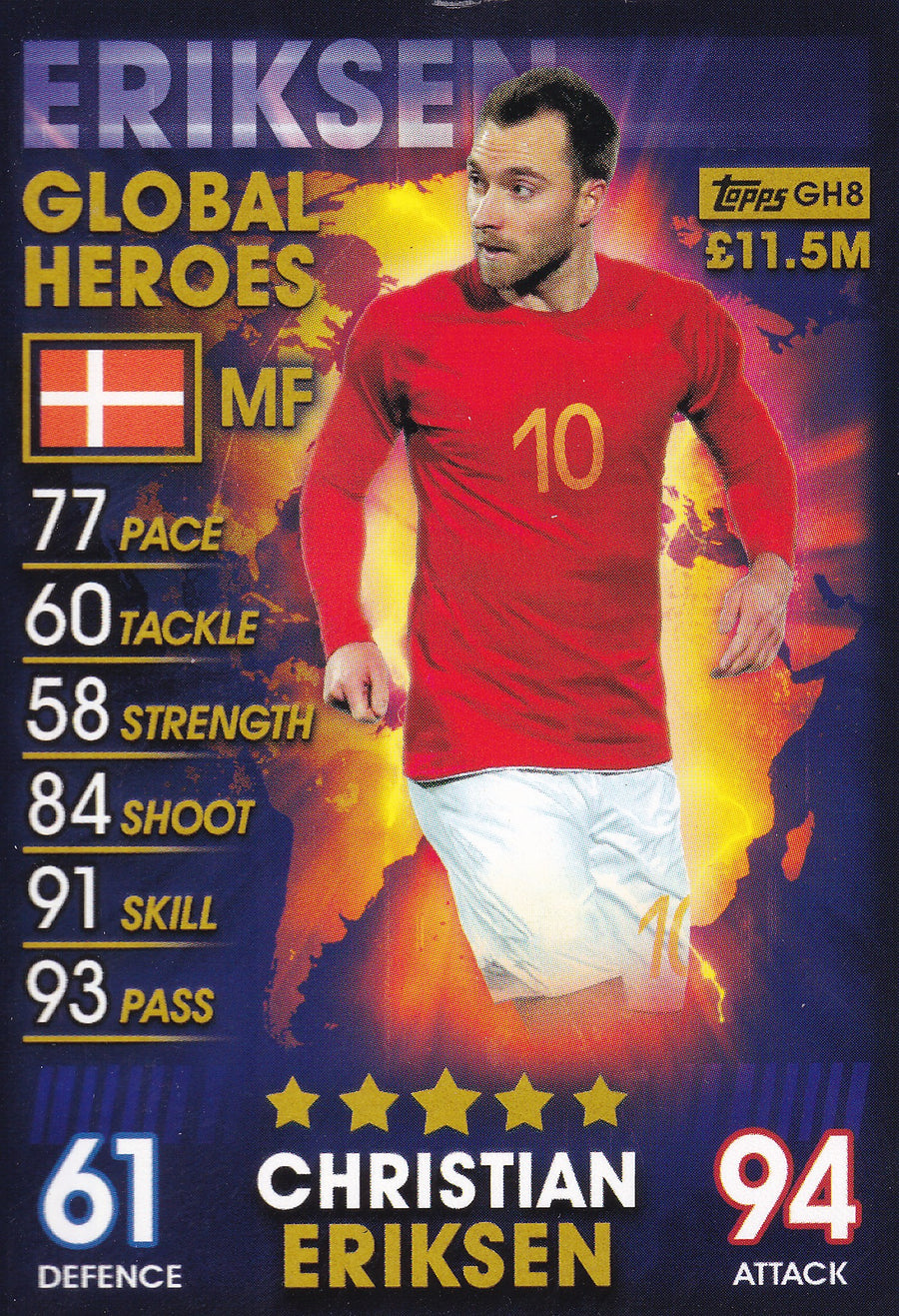 GH-08. CHRISTIAN ERIKSEN - DENMARK - GLOBEL HEROES