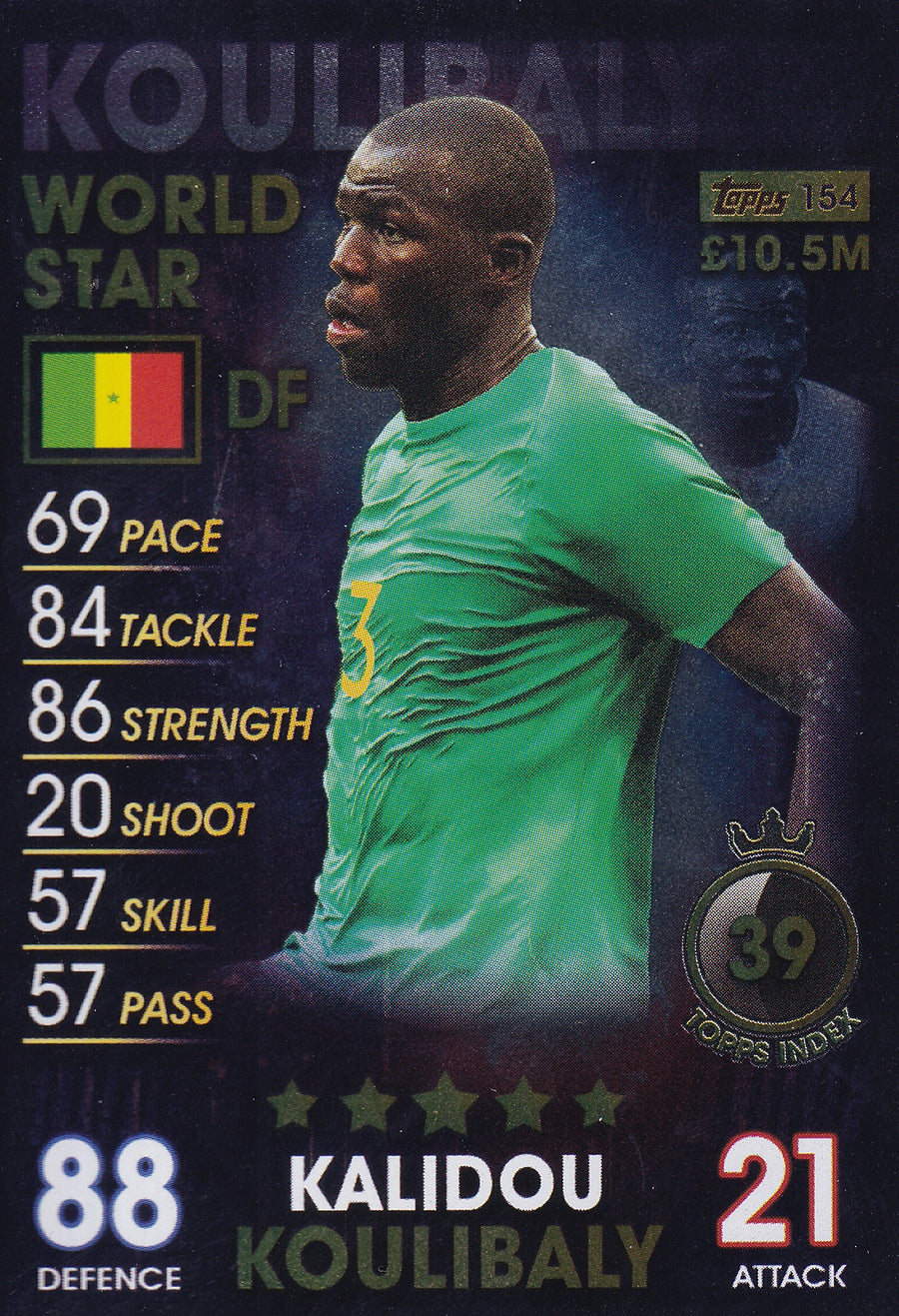 154. KALIDOU KOULIBALY - SENEGAL - WORLD STAR