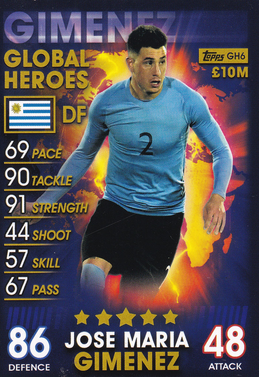 GH-06. JOSE MARIA GIMENEZ - URUGUAY - GLOBEL HEROES