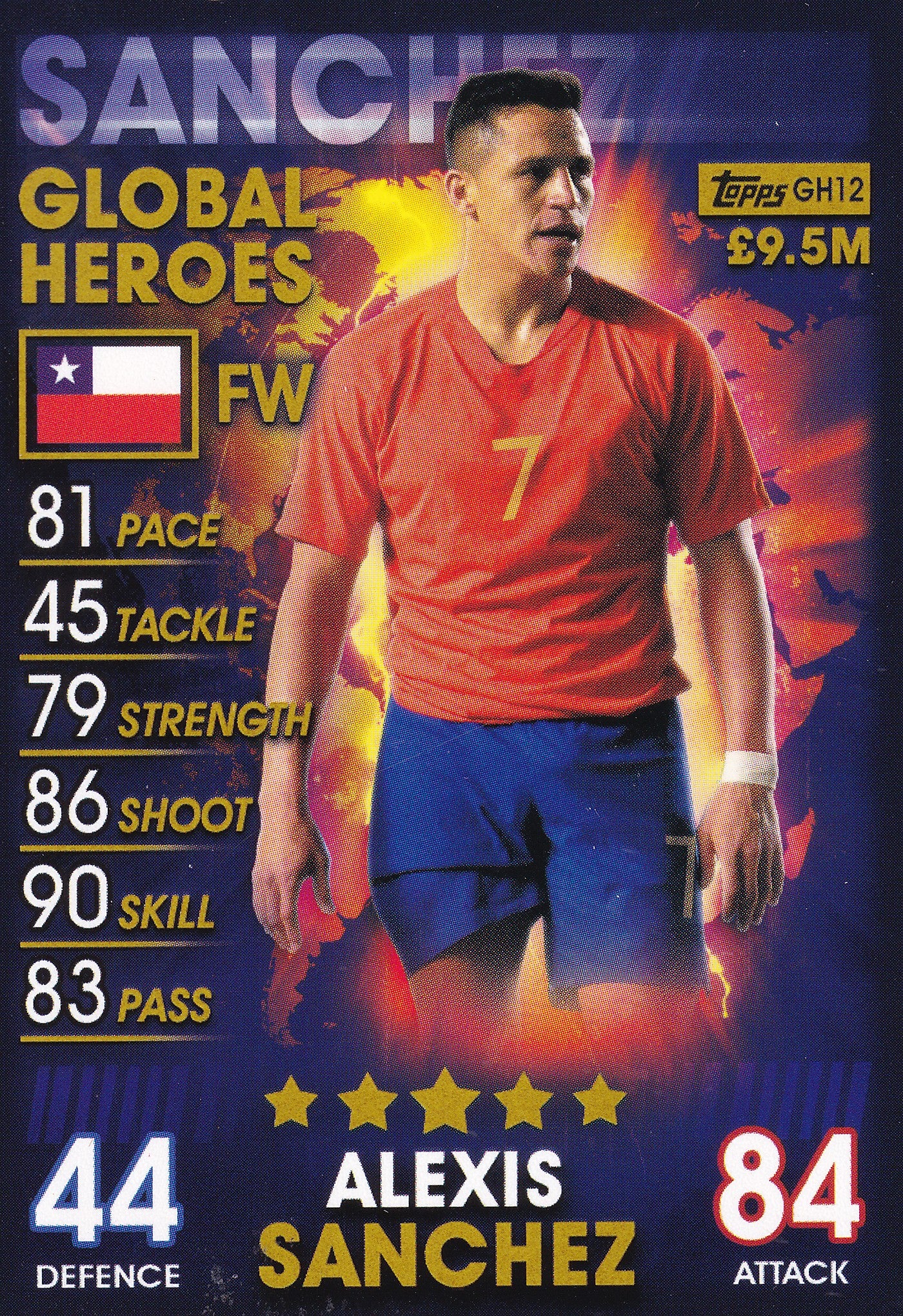 GH-12. ALEXIS SANCHEZ - CHILE - GLOBEL HEROES