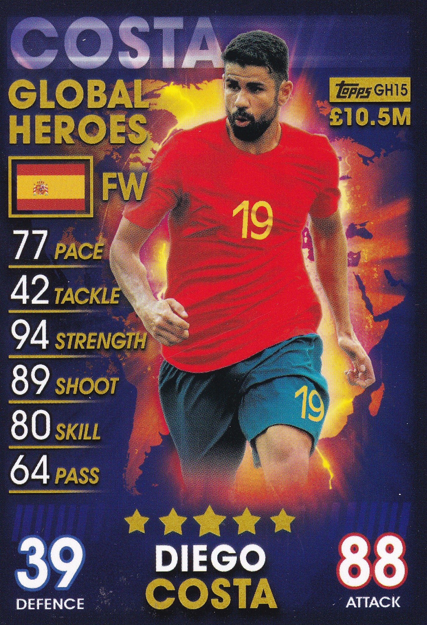 GH-15. DIEGO COSTA - SPAIN - GLOBEL HEROES