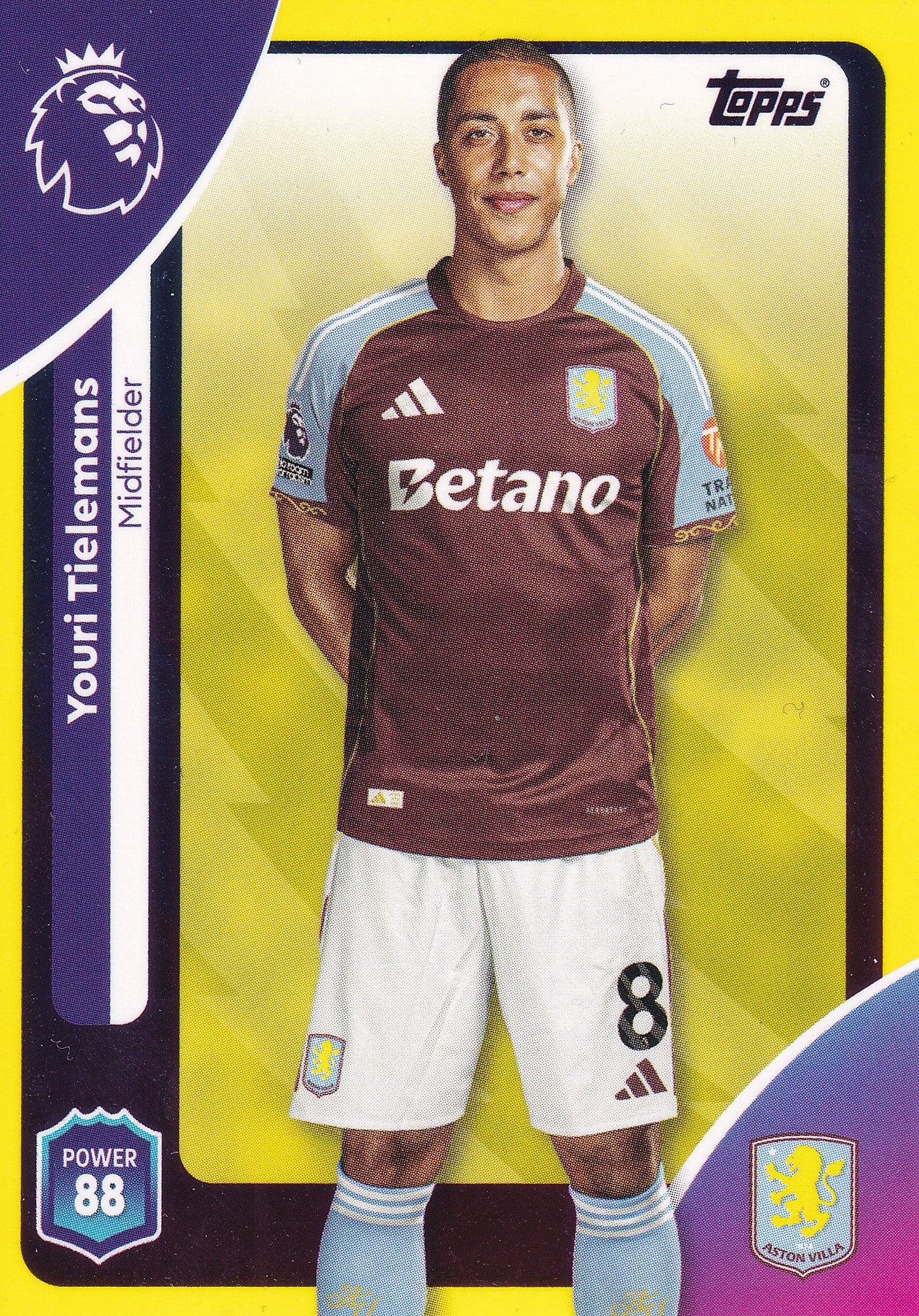028. YOURI TIELEMANS - ASTON VILLA - YELLOW PARALLELL