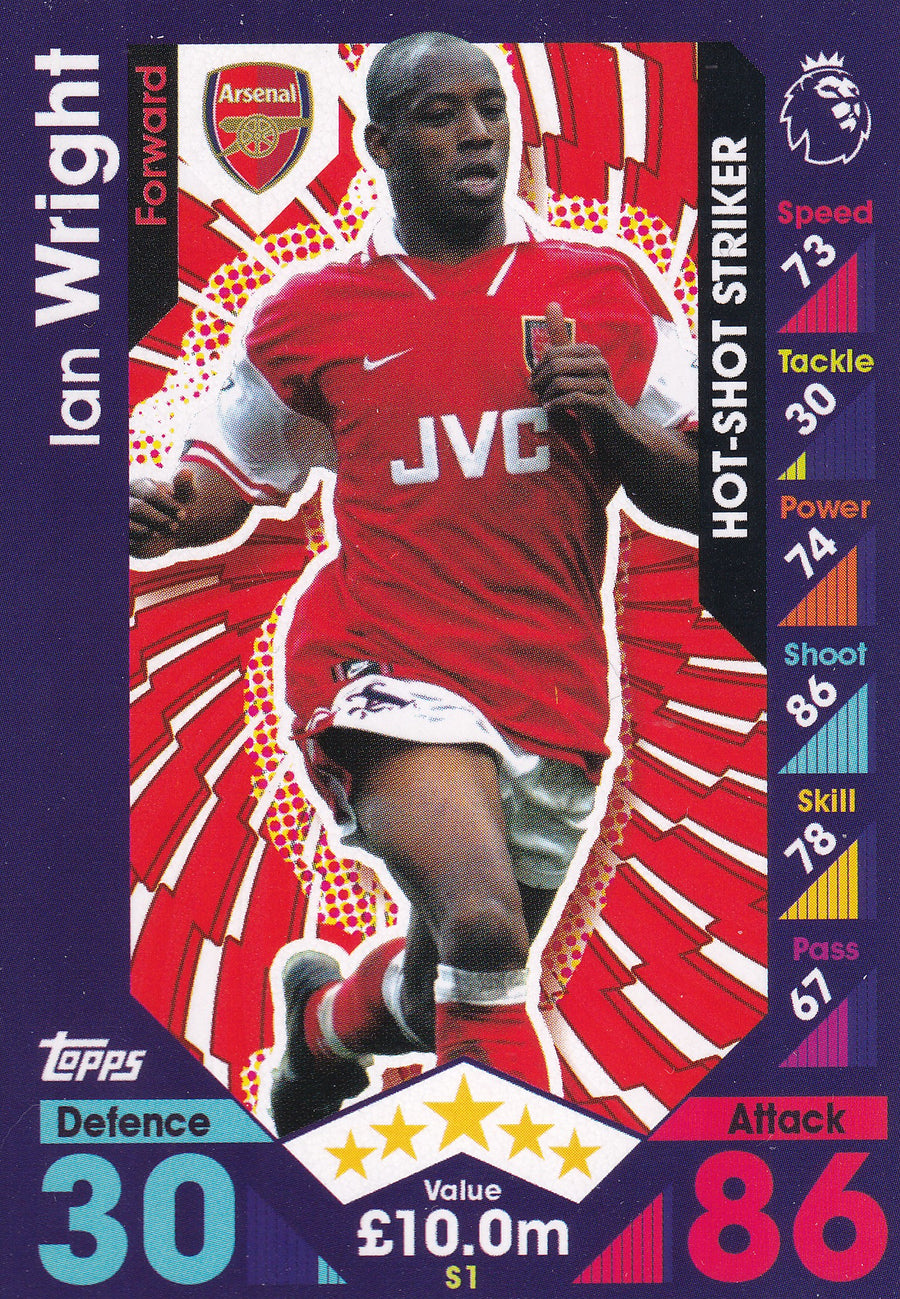 S-01. IAN WRIGHT - ARSENAL - HOT-SHOT STRIKER