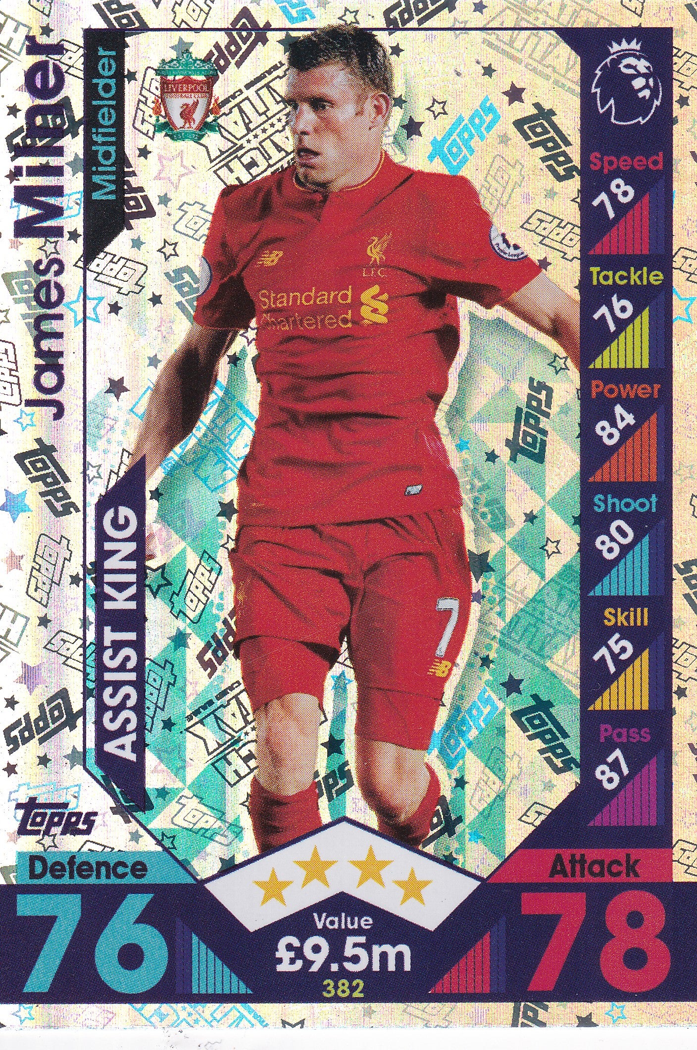 382. JAMES MILNER - LIVERPOOL - ASSIST KING