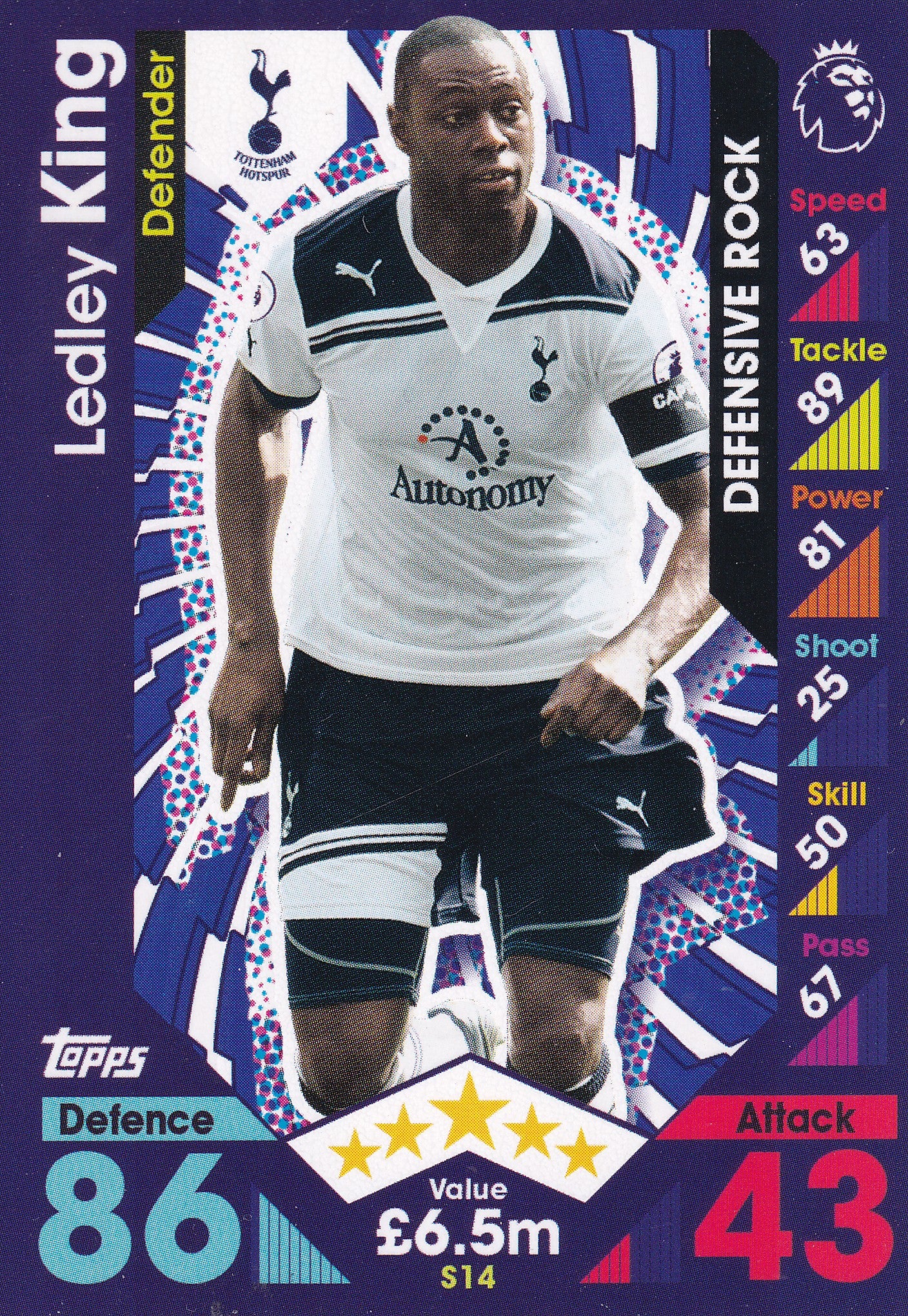 S-14. LEDLEY KING - TOTTENHAM HOTSPUR - DEFENSIVE ROCK