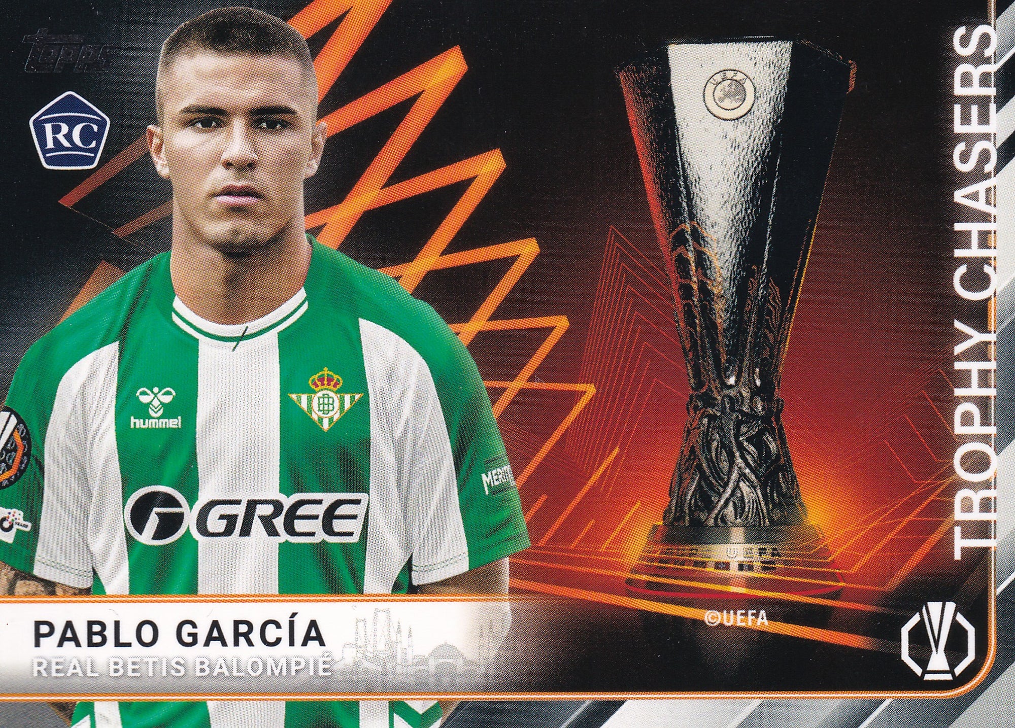 TC-35. PABLO GARCIA - REAL BETIS - TROPHY CHASERS - ROOKIE CARD
