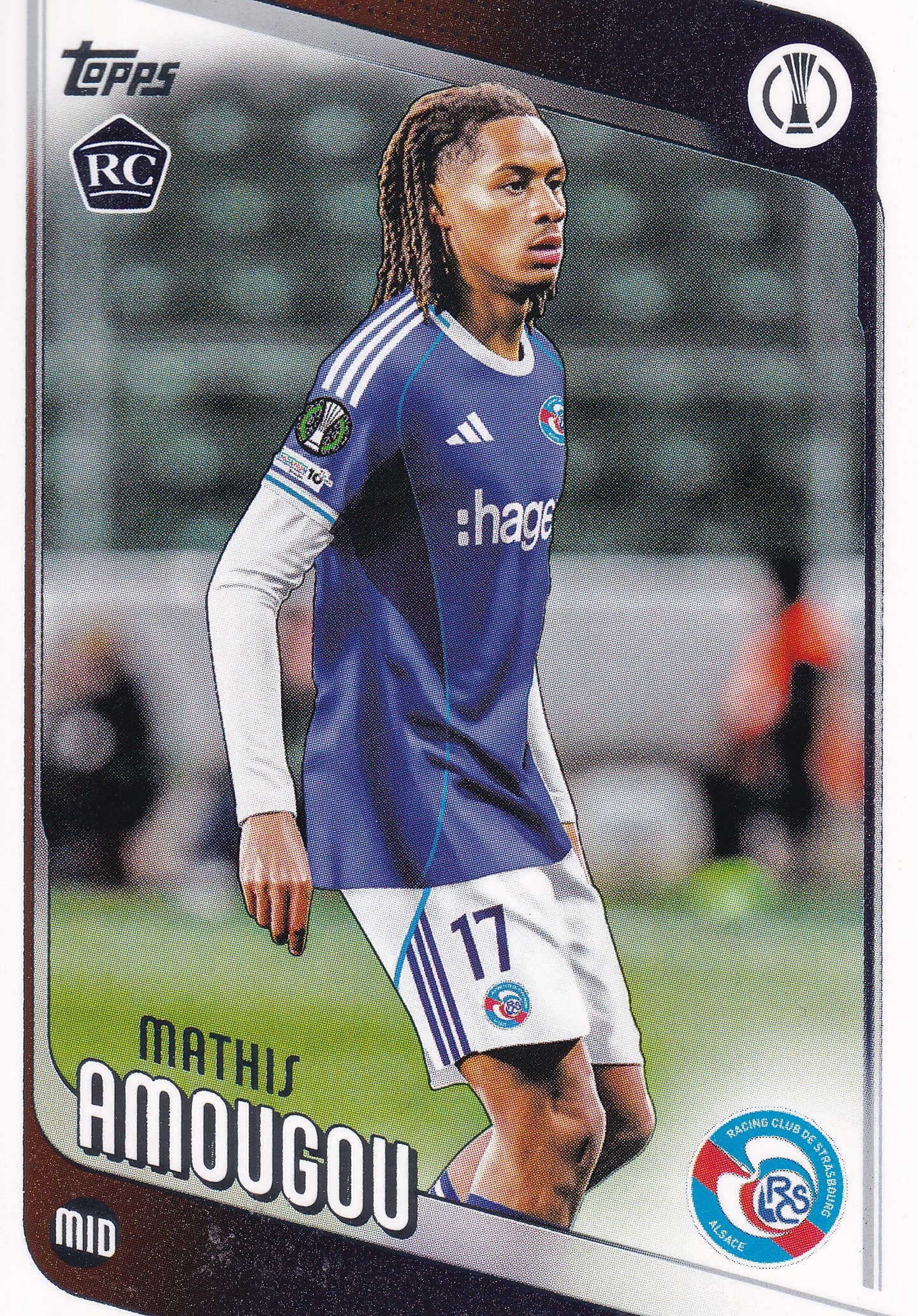 177. MATHIS AMOUGOU - STRASBOURG - ROOKIE CARD