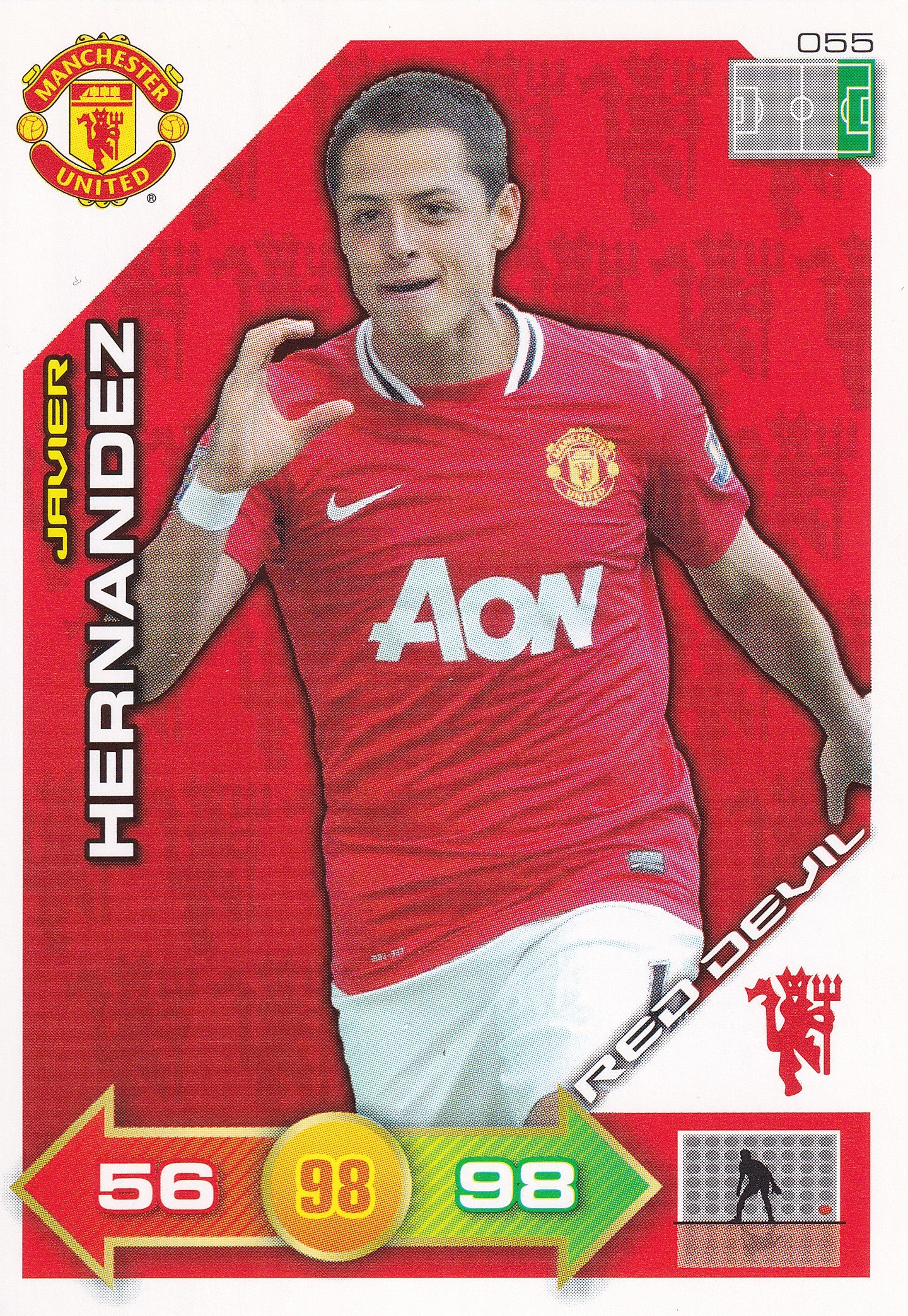2011 - 055. JAVIER HERNANDEZ - MANCHESTER UNITED - RED DEVIL