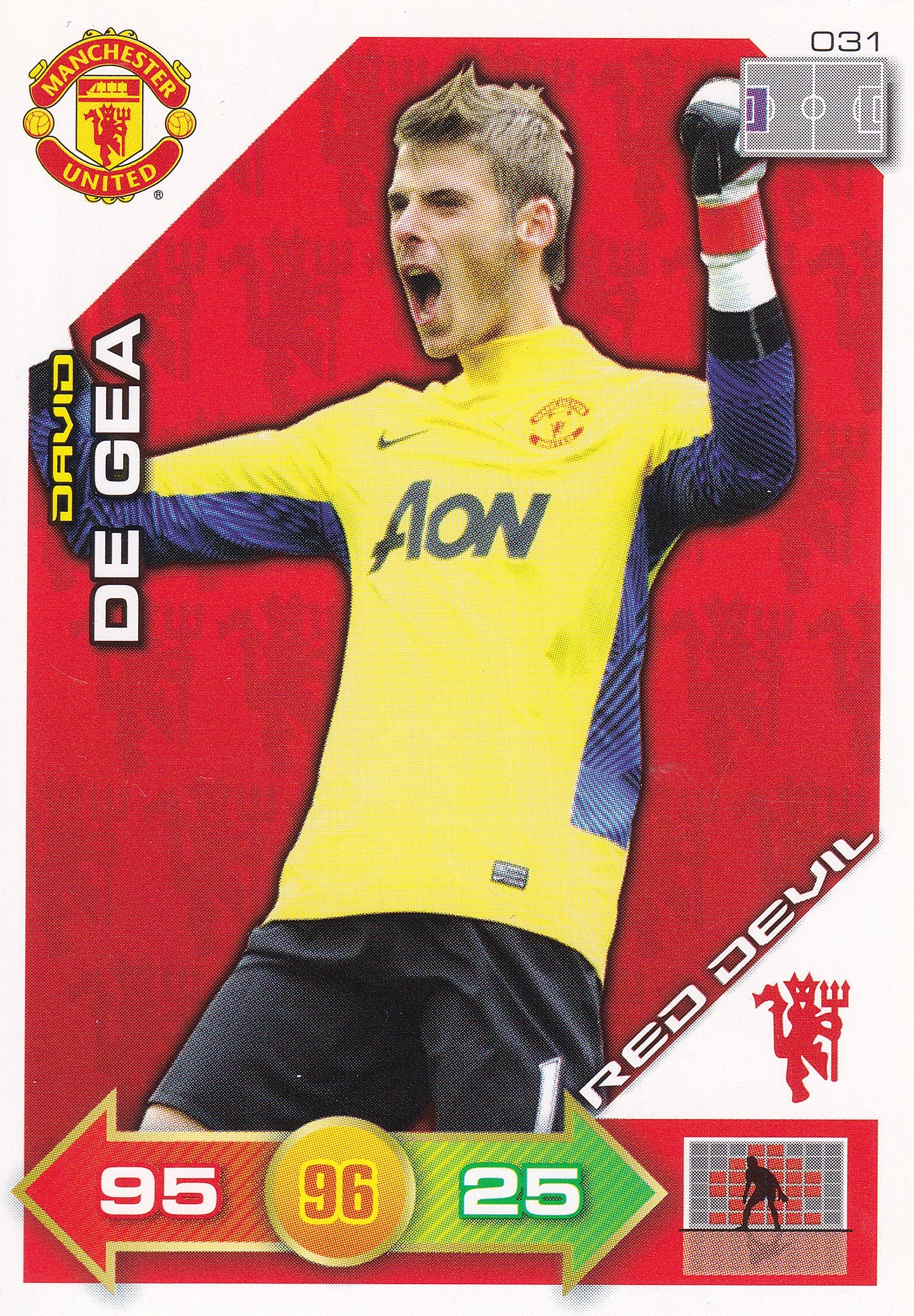 2011 - 031. DAVID DE GEA - MANCHESTER UNITED - RED DEVIL