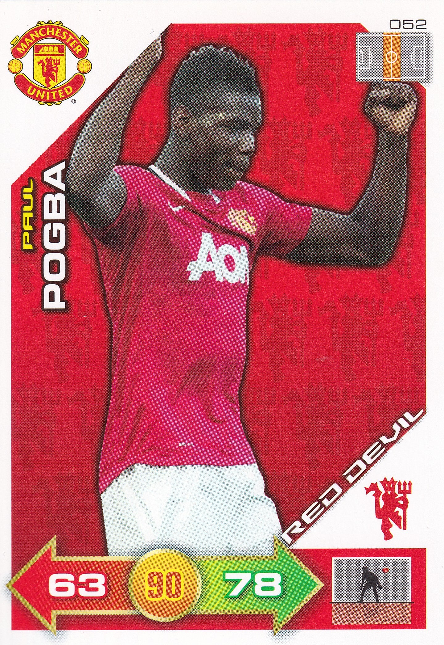 2011 - 052. PAUL POGBA - MANCHESTER UNITED - RED DEVIL - ROOKIE