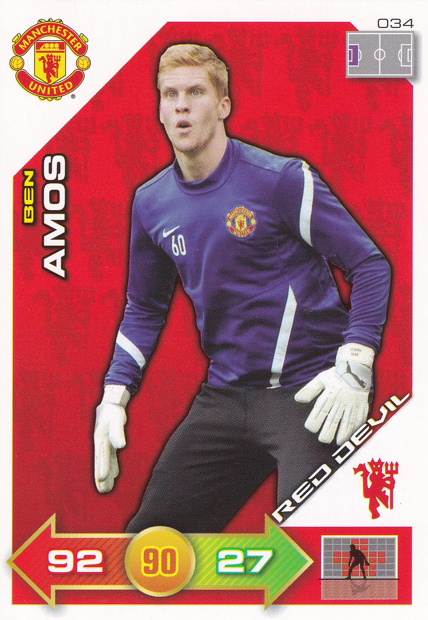 2011 - 034. BEN AMOS - MANCHESTER UNITED - RED DEVIL