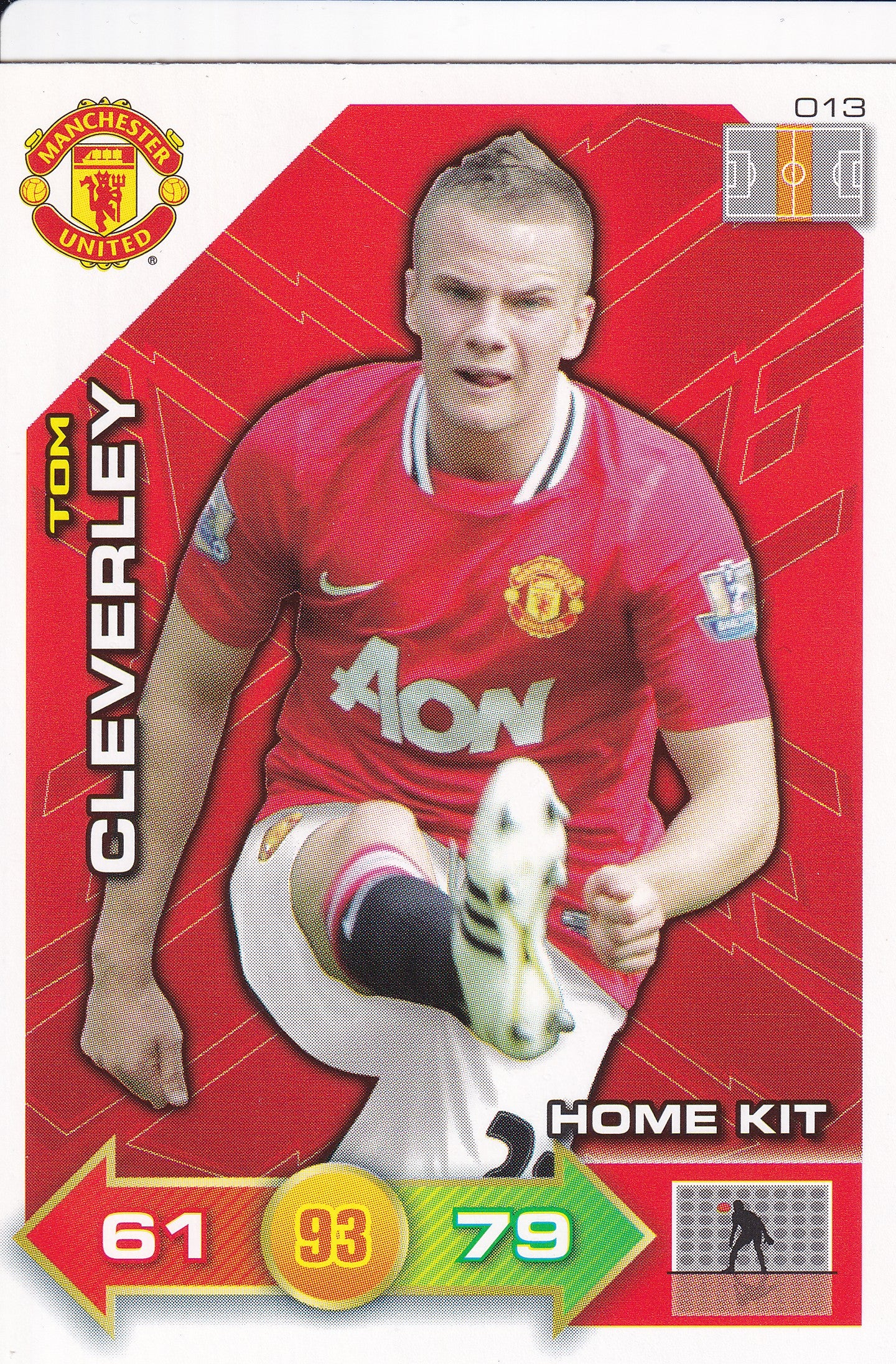 2011 - 013. TOM CLEVERLY - MANCHESTER UNITED - HOME KIT