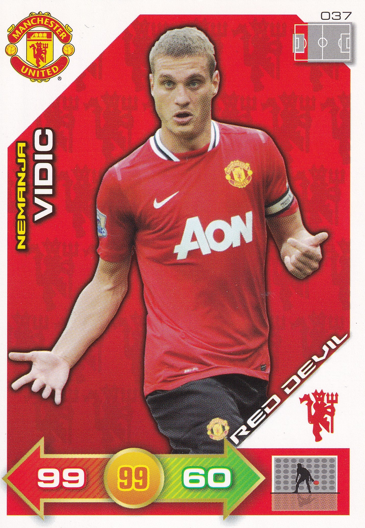 2011 - 037. NEMANJA VIDIC - MANCHESTER UNITED - RED DEVIL