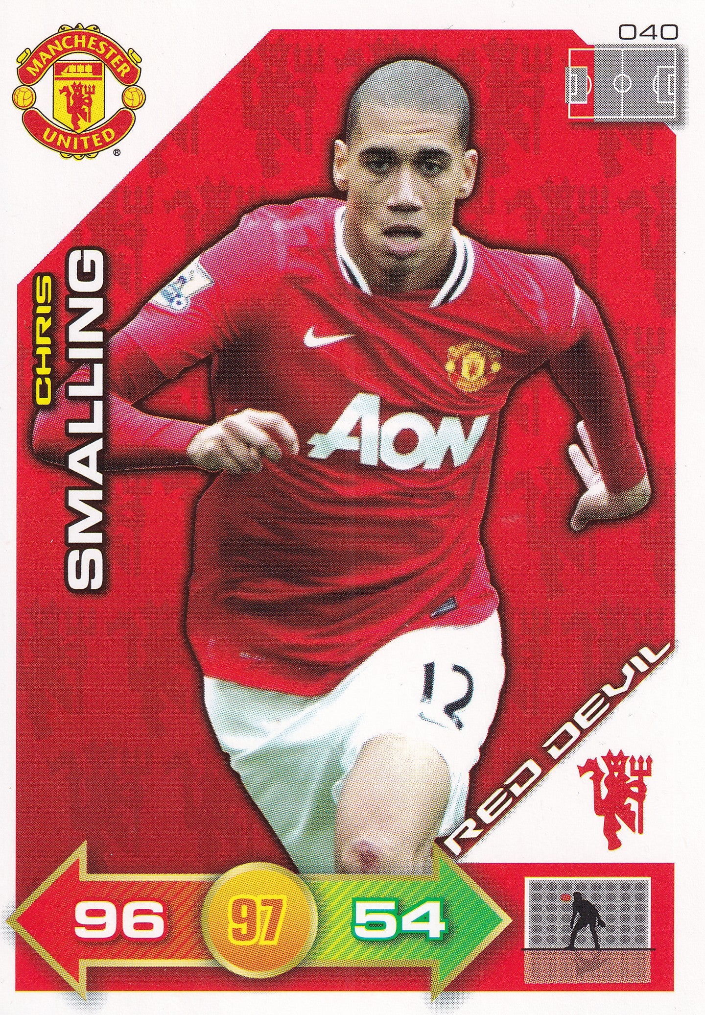 2011 - 040. CHRIS SMALLING - MANCHESTER UNITED - RED DEVIL
