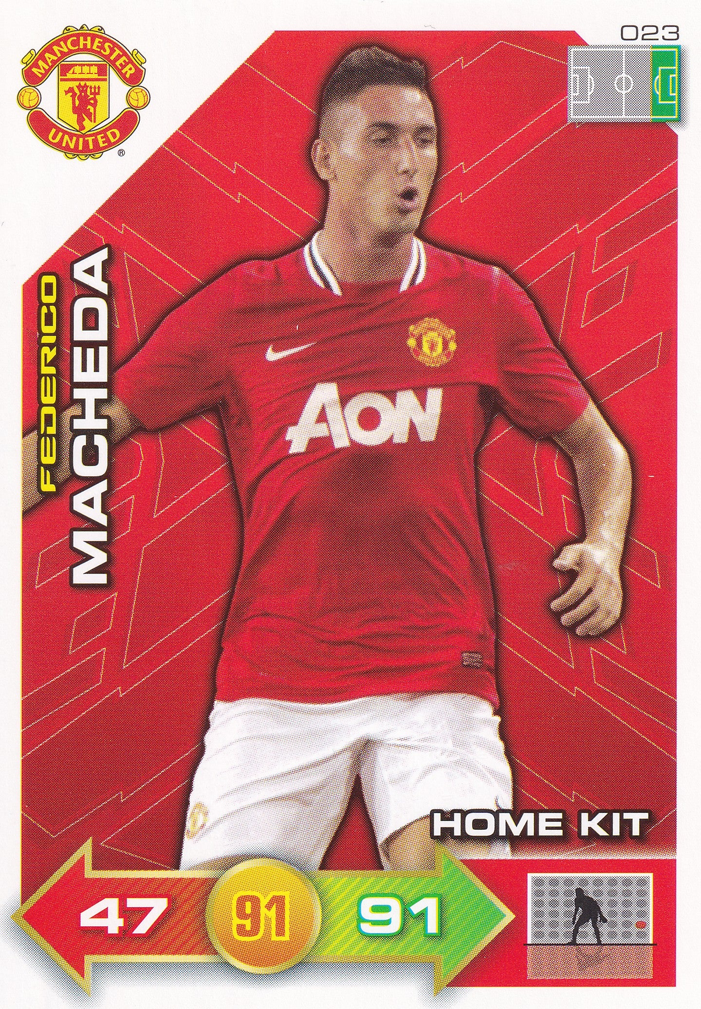 2011 - 023. FEDERICO MACHEDA - MANCHESTER UNITED - HOME KIT