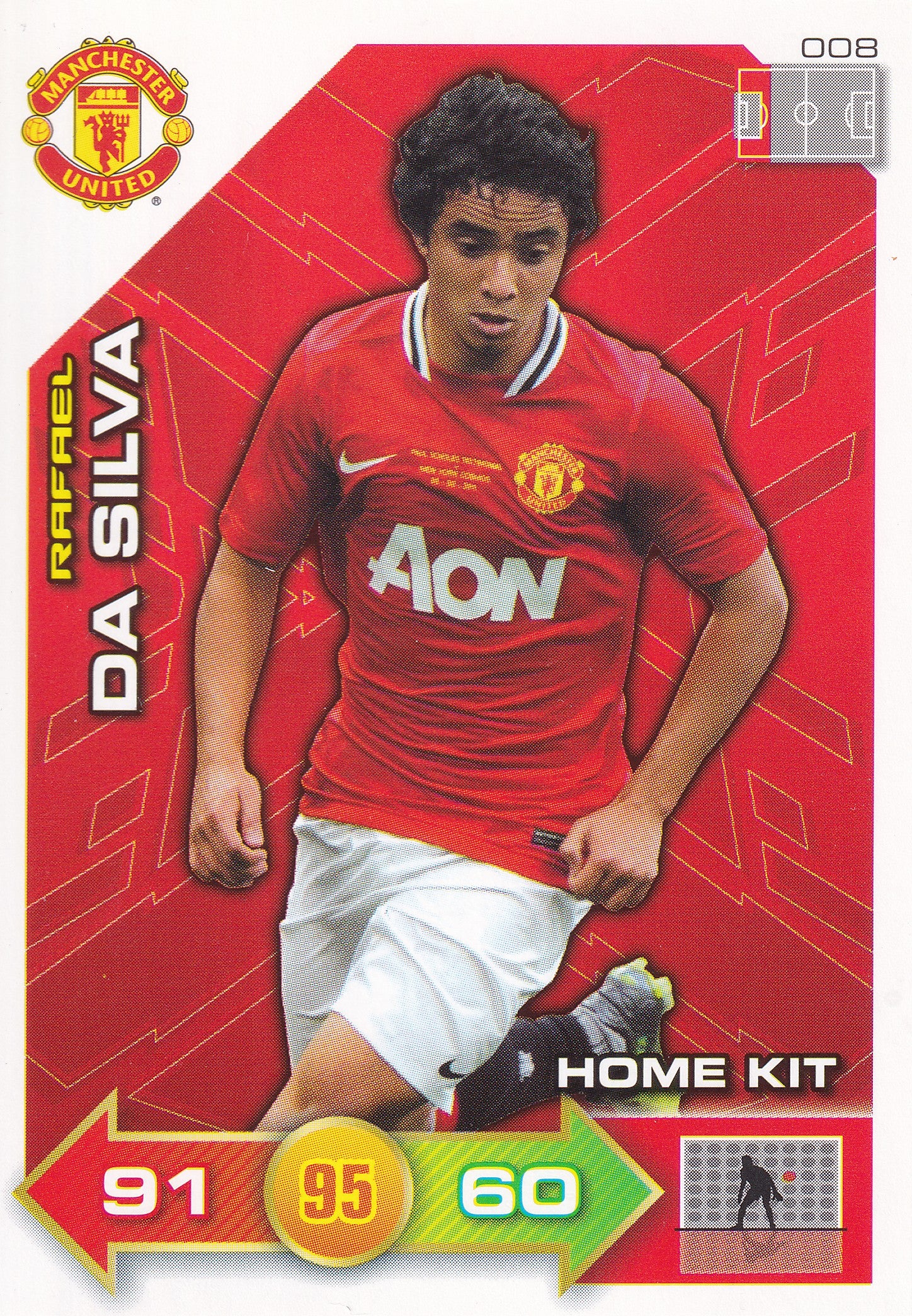 2011 - 008. RAFAEL DA SILVA - MANCHESTER UNITED - HOME KIT
