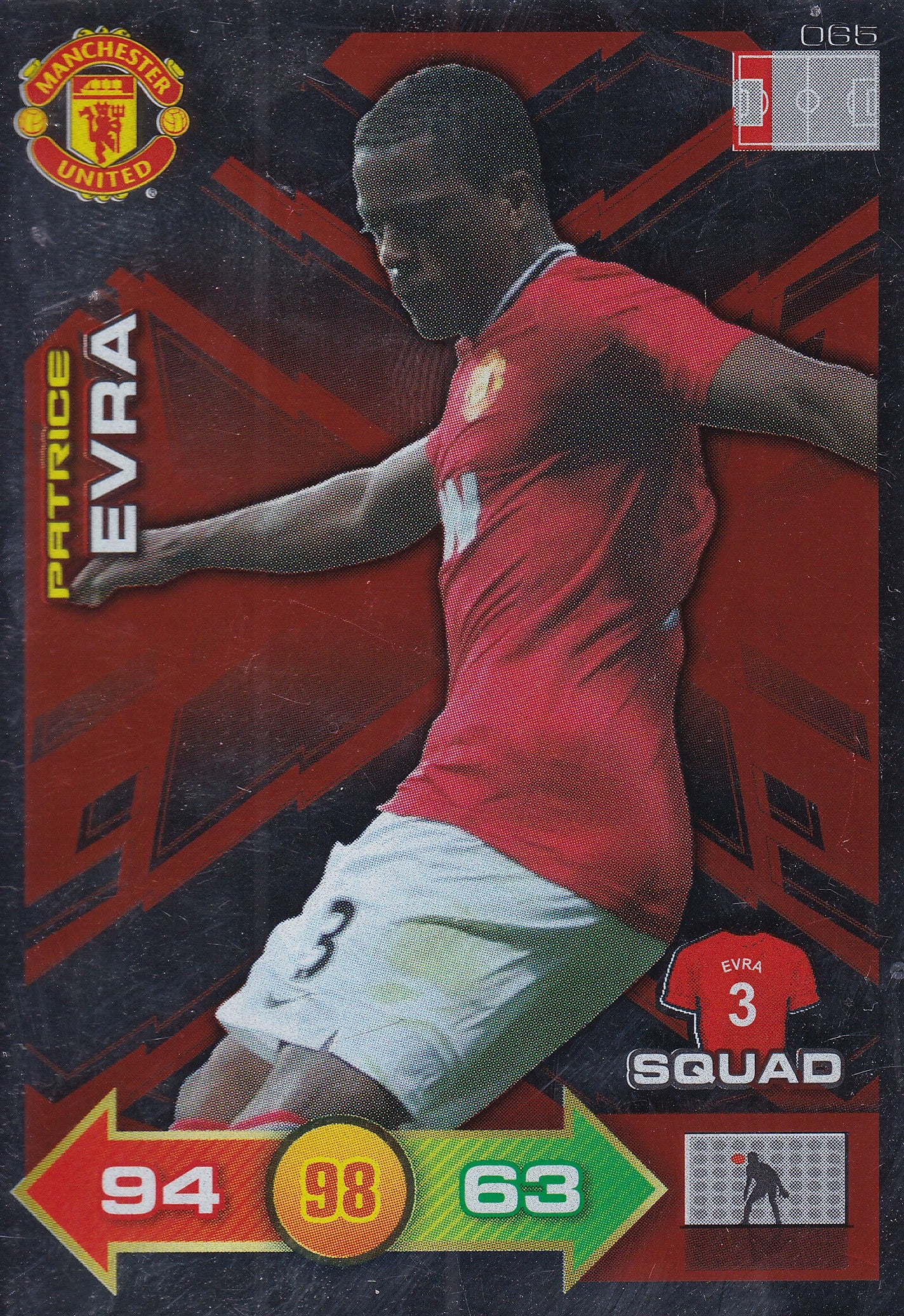 2011 - 065. PATRICE EVRA - MANCHESTER UNITED - SQUAD