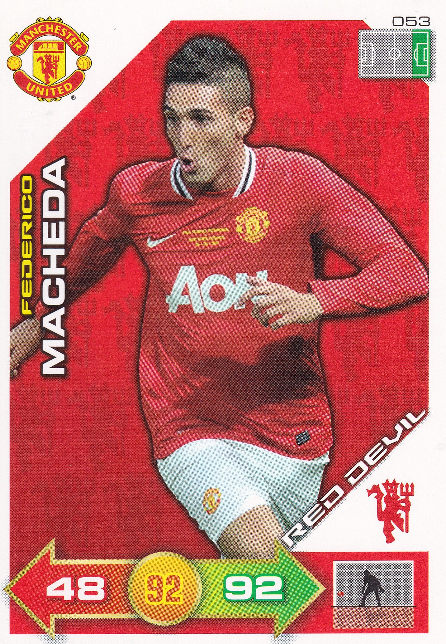 2011 - 053. FEDERICO MACHEDA - MANCHESTER UNITED - RED DEVIL