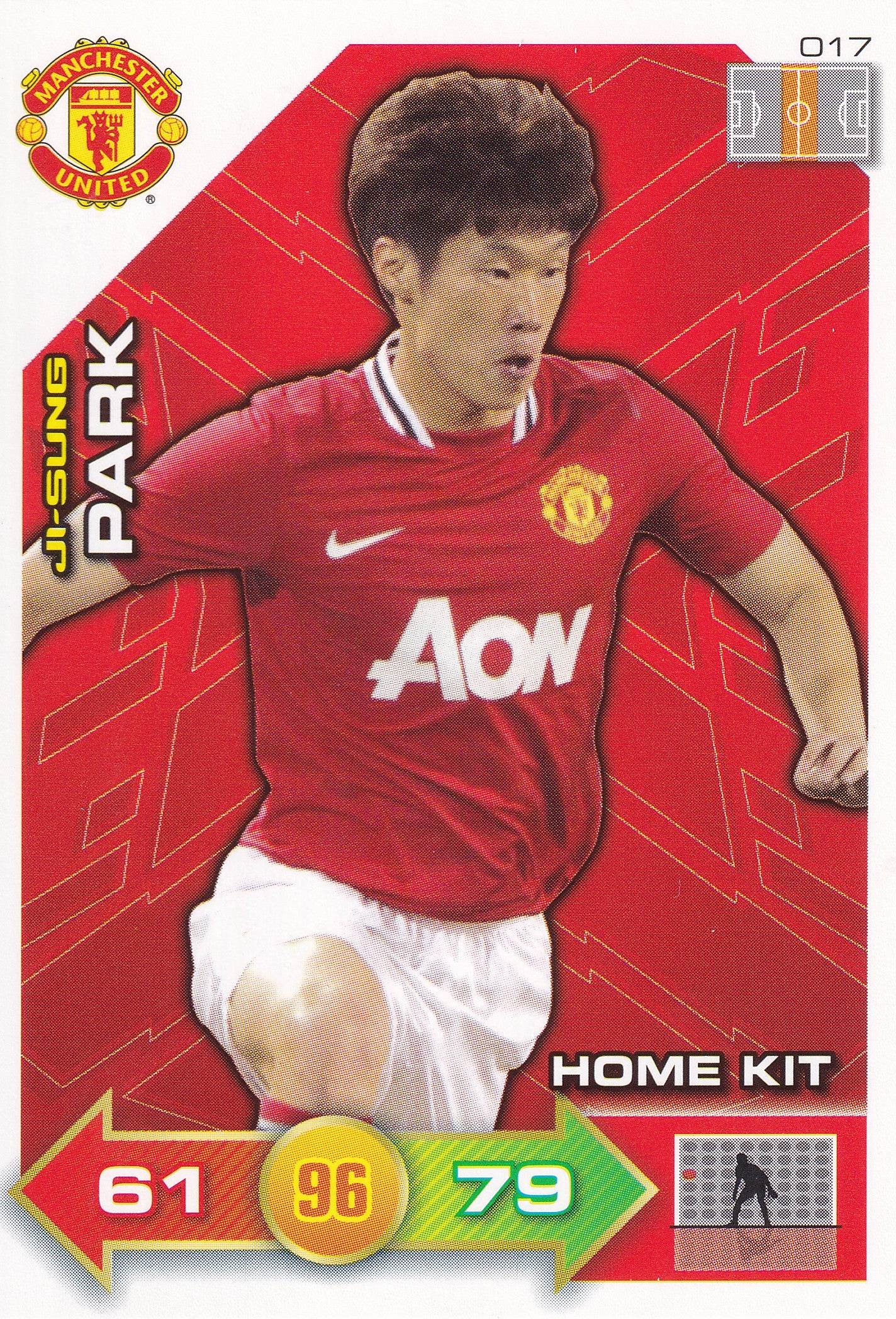 2011 - 017. JI-SUNG PARK - MANCHESTER UNITED - HOME KIT