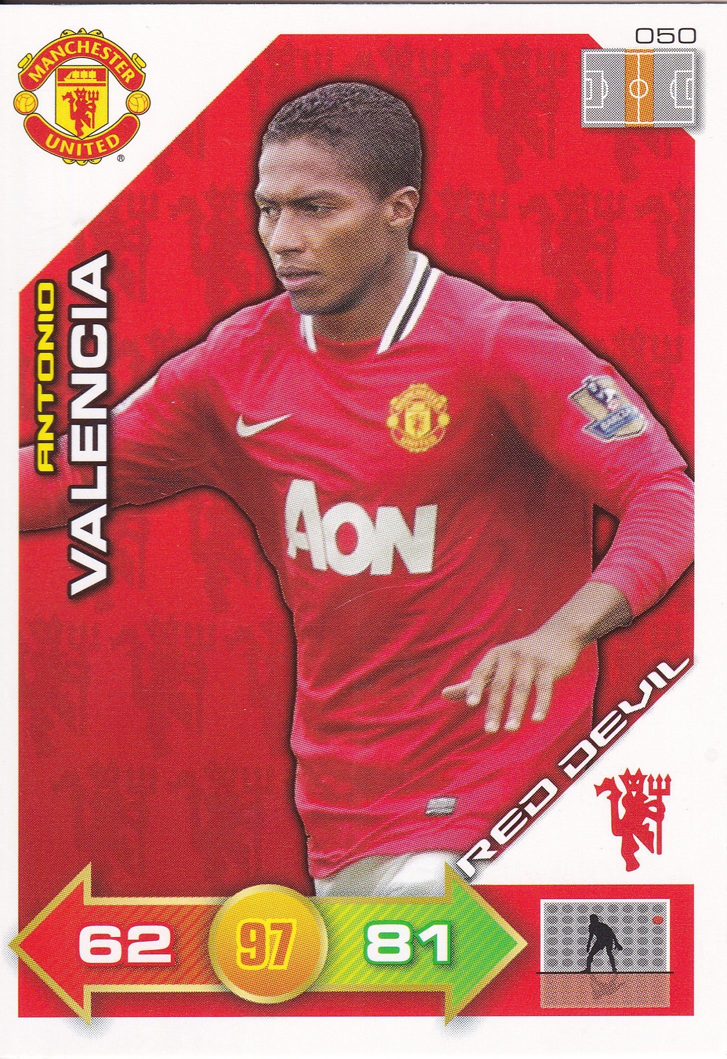 2011 - 050. ANTONIO VALENCIA - MANCHESTER UNITED - RED DEVIL