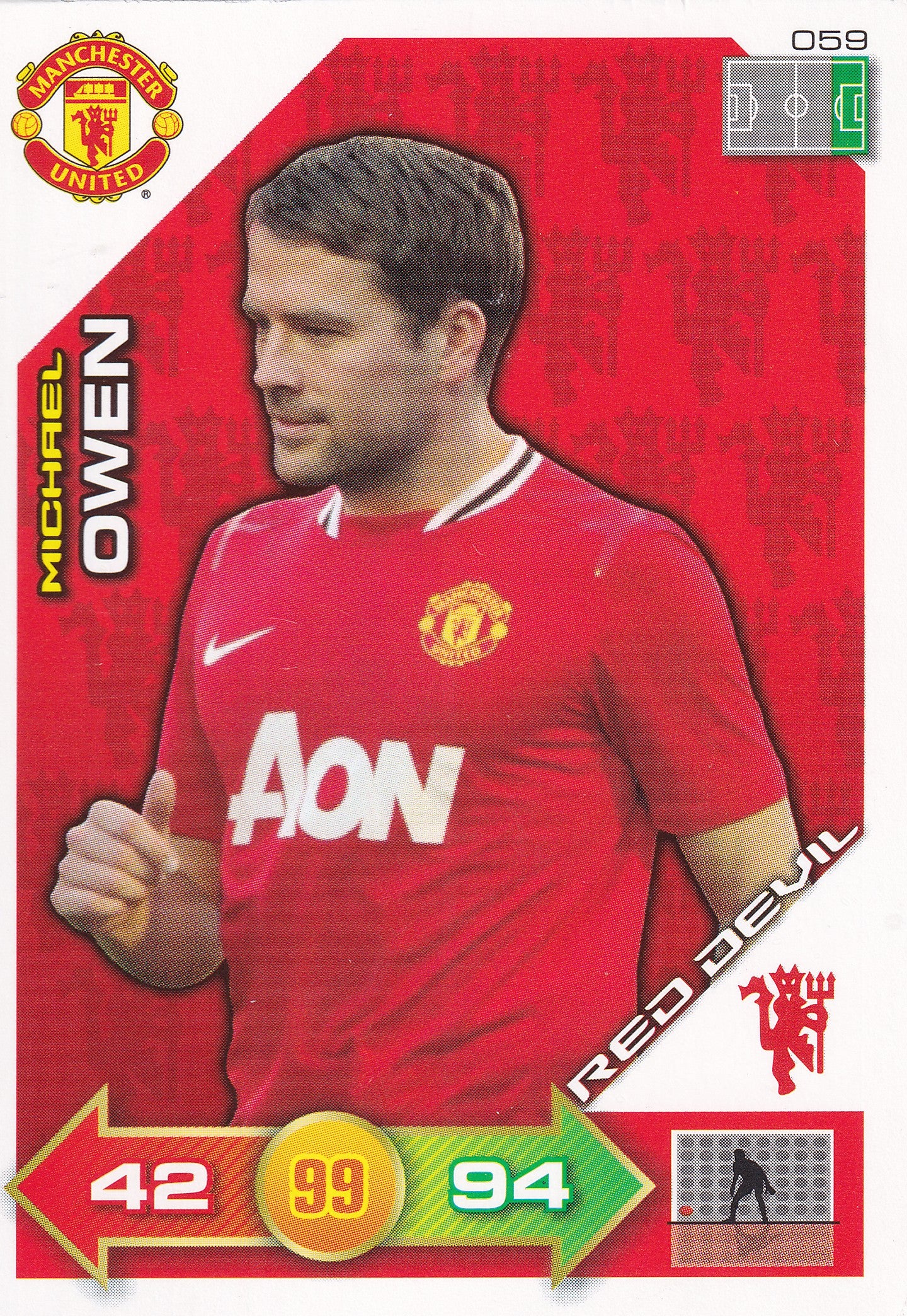 2011 - 059. MICHAEL OWEN - MANCHESTER UNITED - RED DEVIL