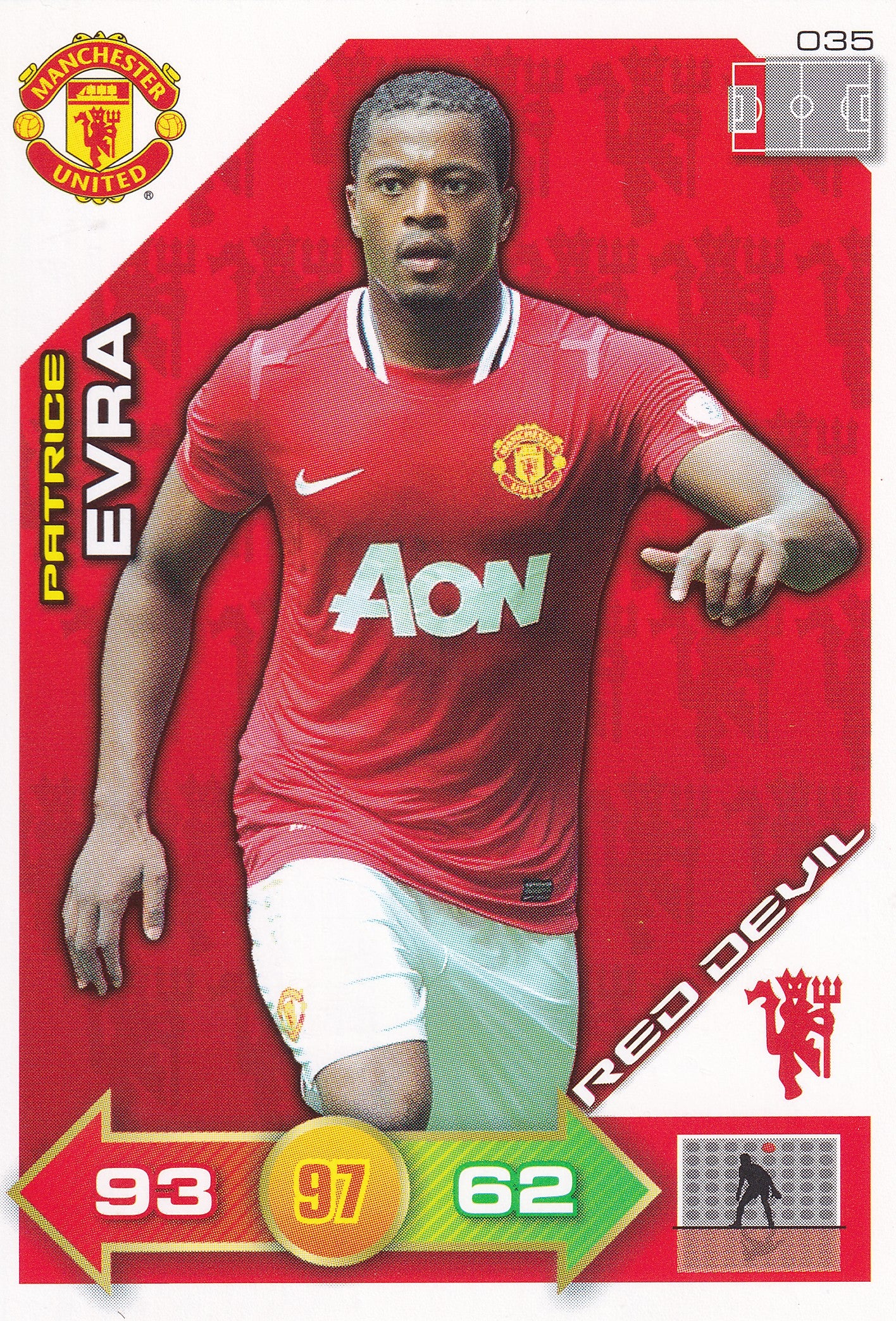 2011 - 035. PATRICE EVRA - MANCHESTER UNITED - RED DEVIL