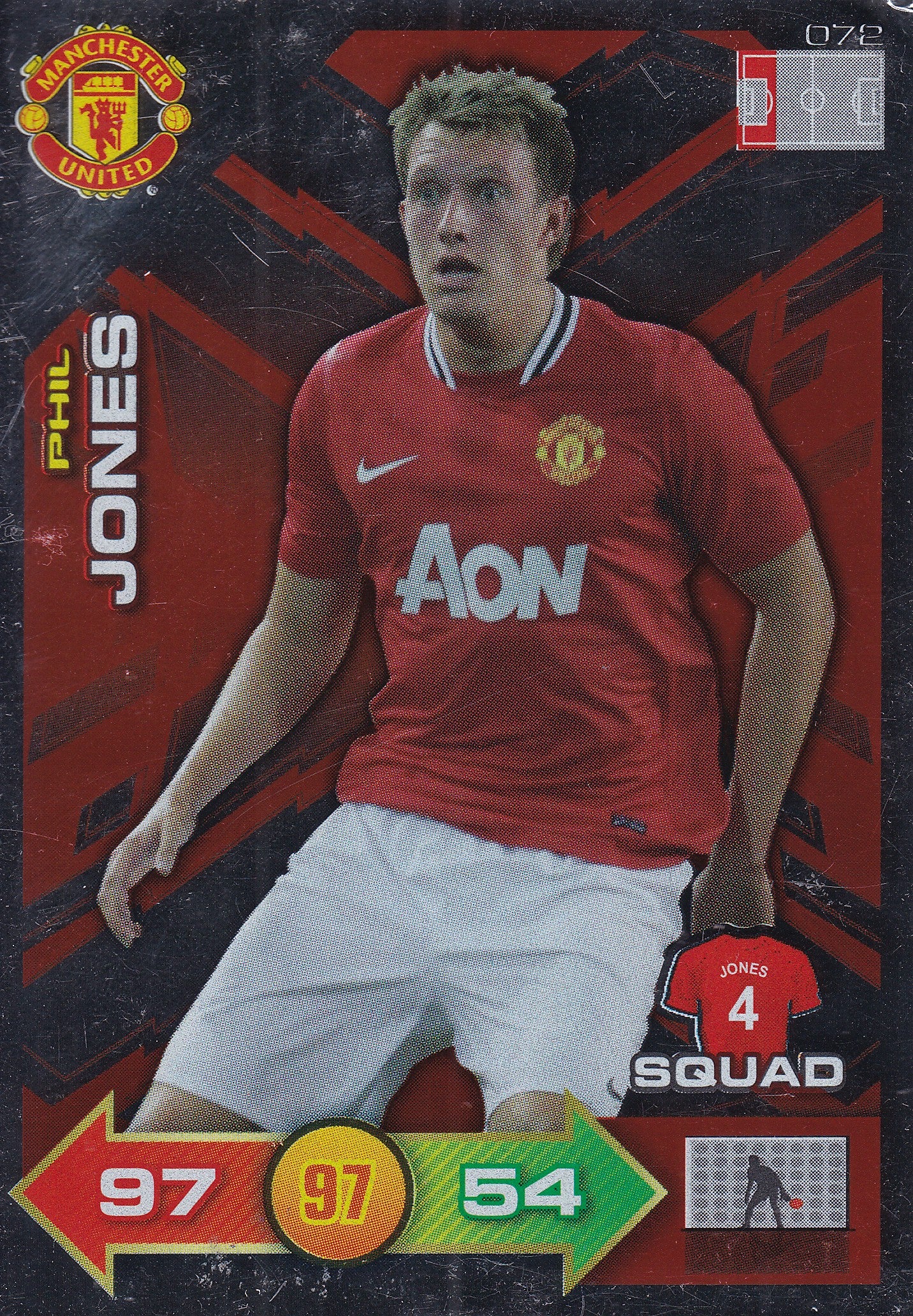 2011 - 072. PHIL JONES - MANCHESTER UNITED - SQUAD