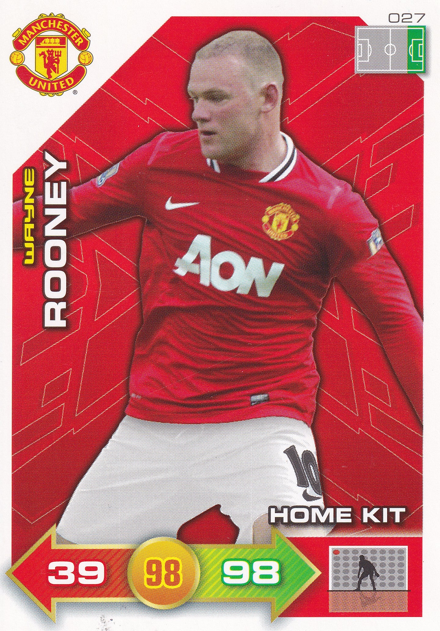 2011 - 027. WAYNE ROONEY - MANCHESTER UNITED - HOME KIT