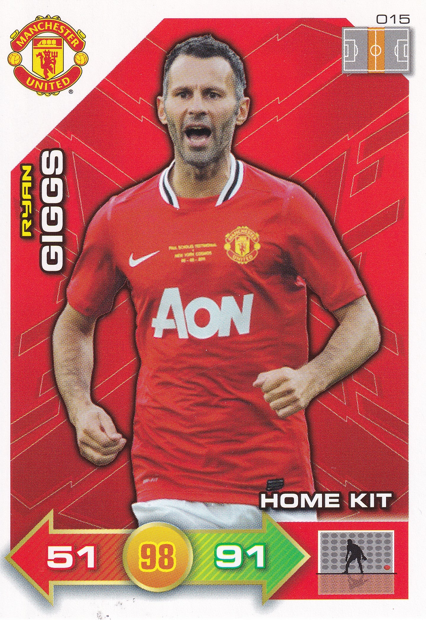 2011 - 015. RYAN GIGGS - MANCHESTER UNITED - HOME KIT