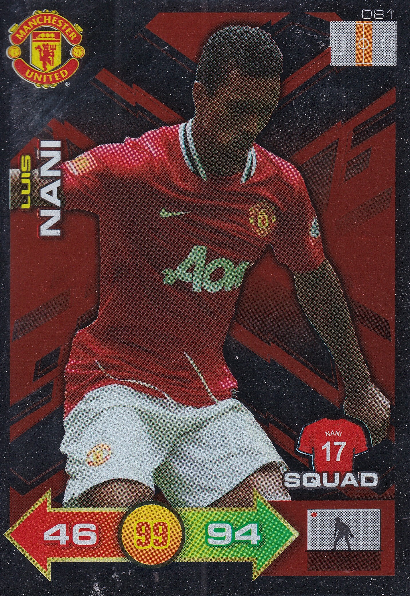 2011 - 081. LUIS NANI - MANCHESTER UNITED - SQUAD