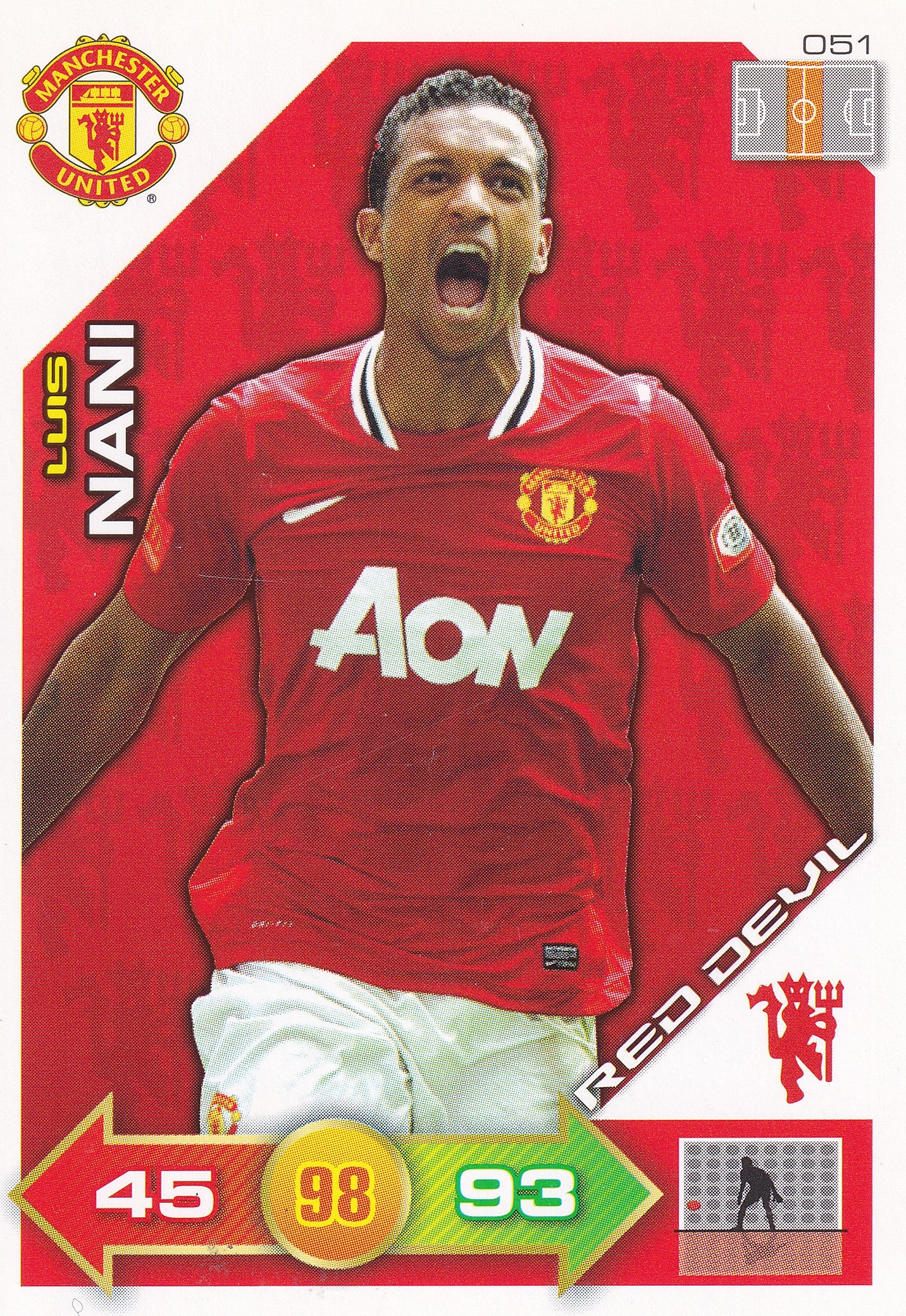 2011 - 051. LUIS NANI - MANCHESTER UNITED - RED DEVIL