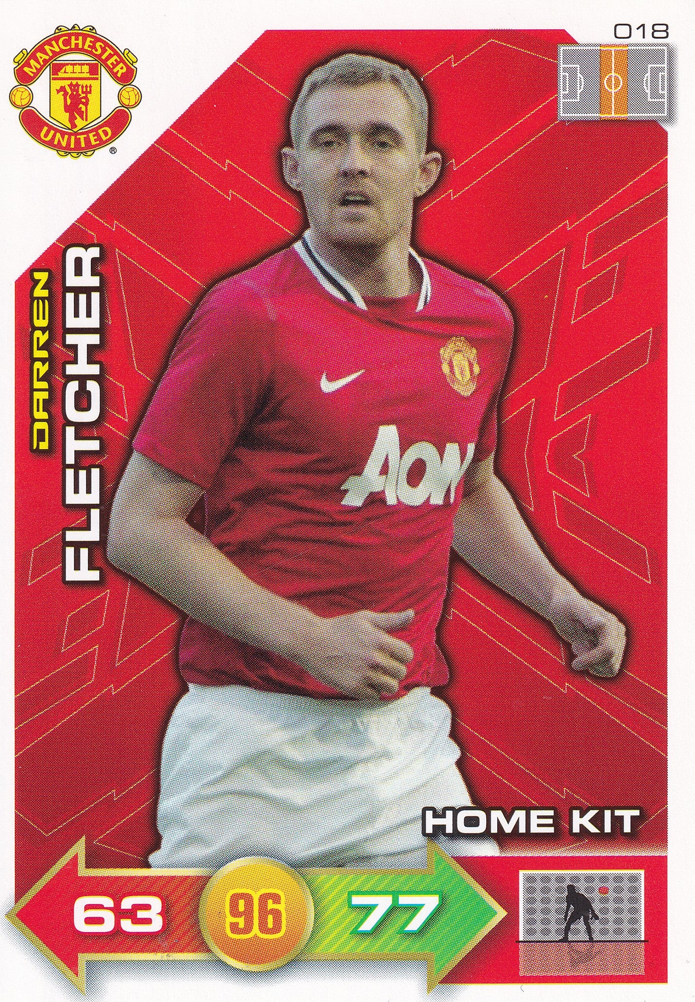 2011 - 018. DARREB FLETCHER - MANCHESTER UNITED - HOME KIT