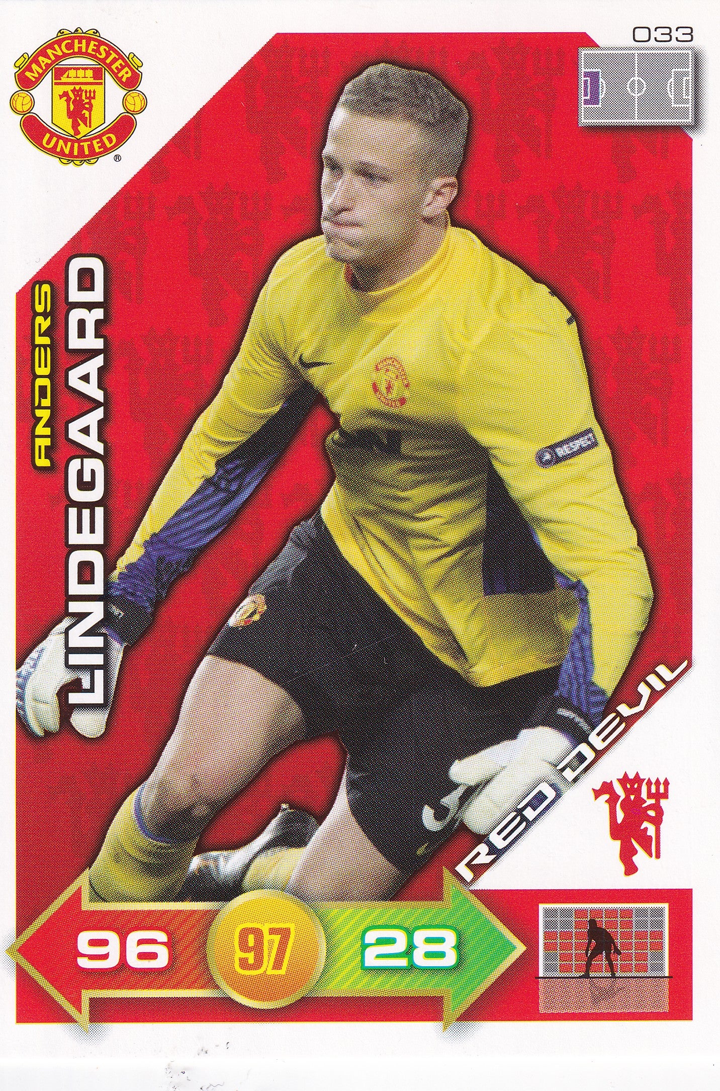 2011 - 033. ANDERS LINDEGAARD - MANCHESTER UNITED - RED DEVIL
