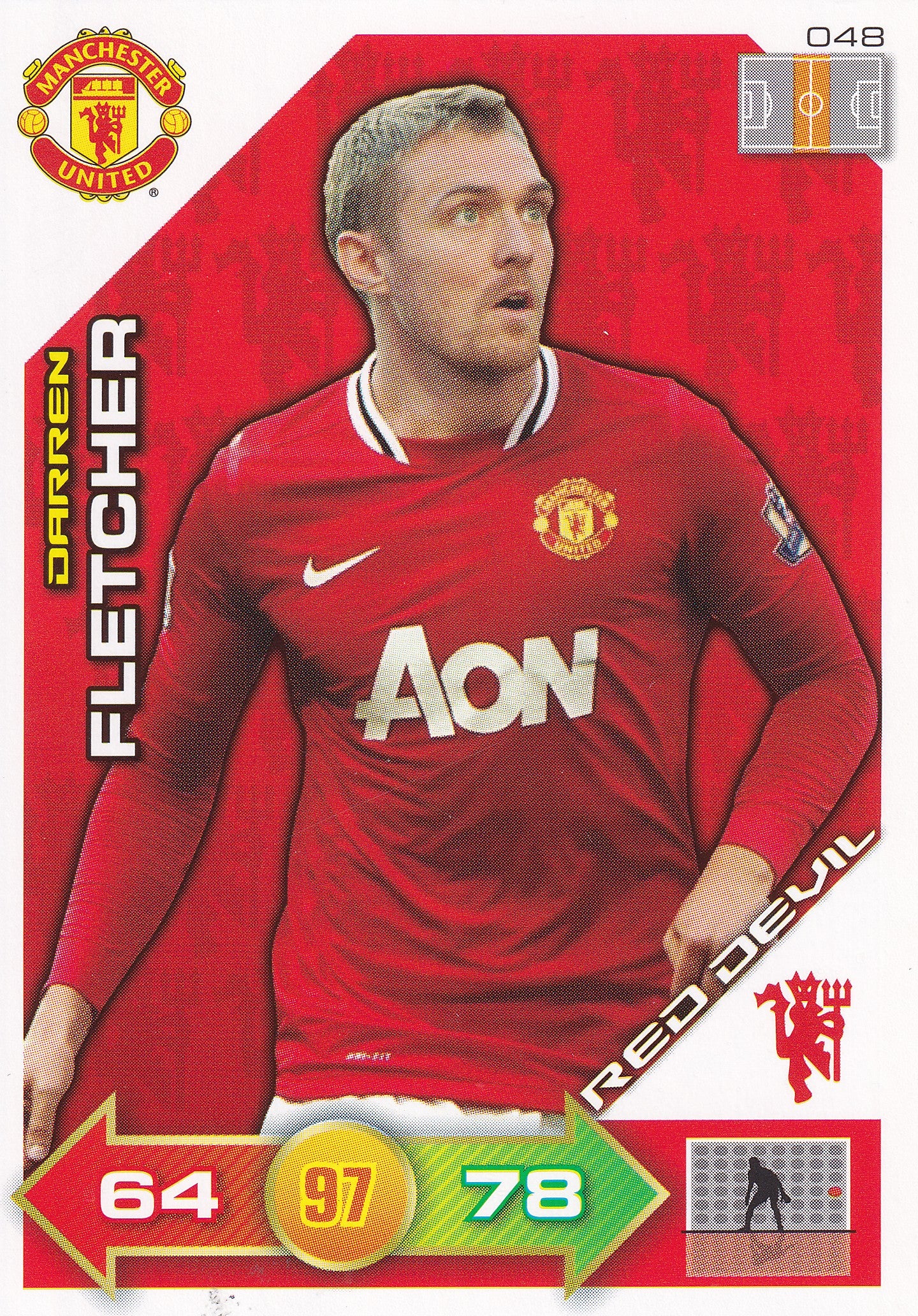 2011 - 048. DARREN FLETCHER - MANCHESTER UNITED - RED DEVIL