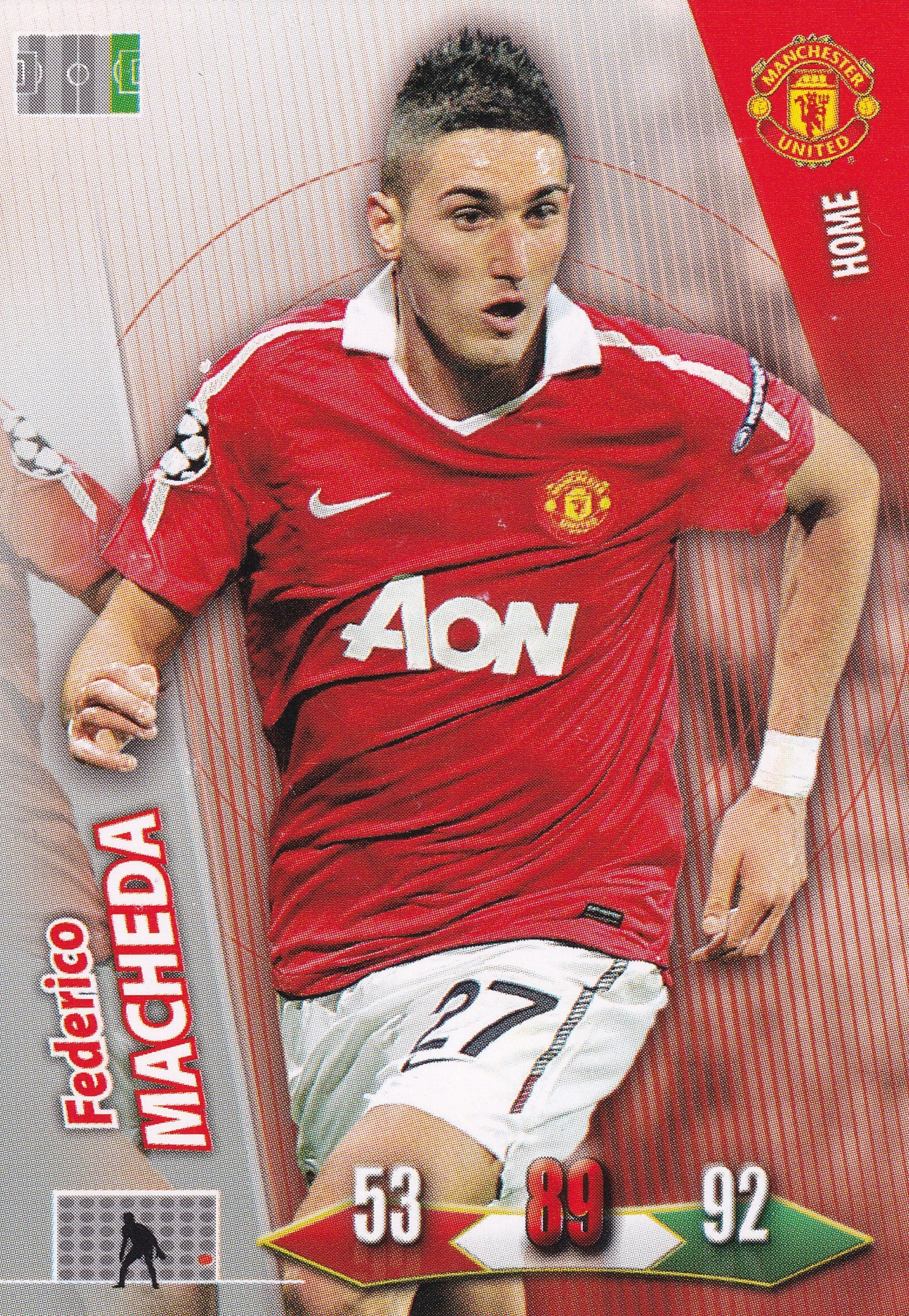 2010/11 - FEDERICO MACHEDA - MANCHESTER UNITED - HOME