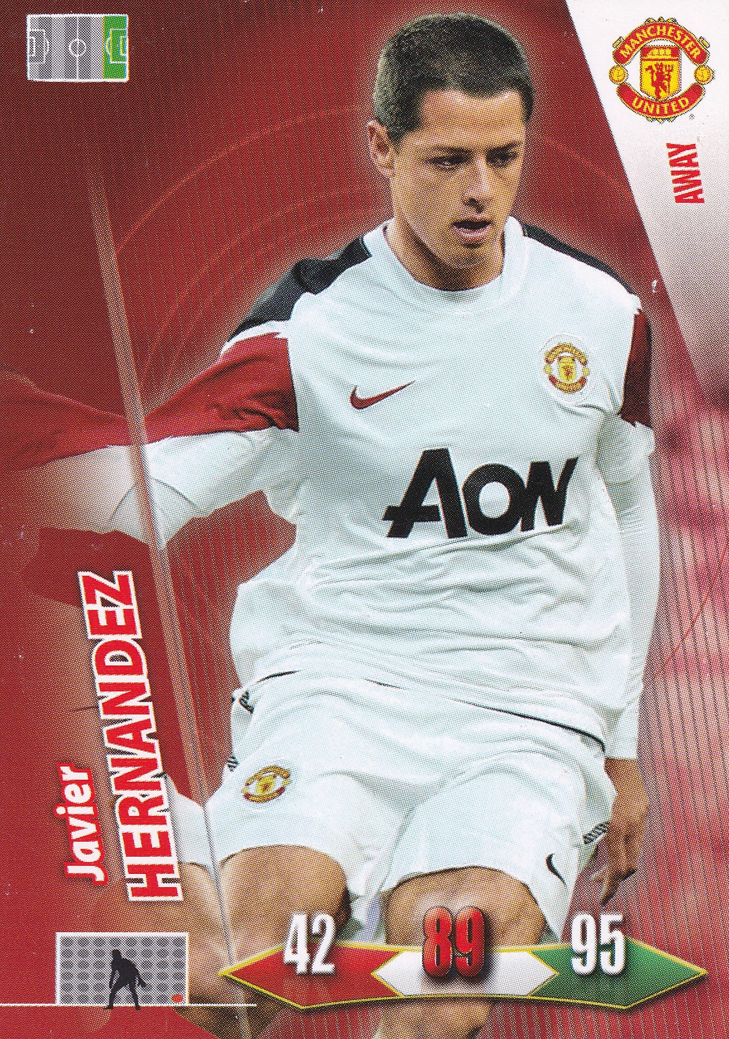 2010/11 - JAVIER HERNANDEZ - MANCHESTER UNITED - AWAY