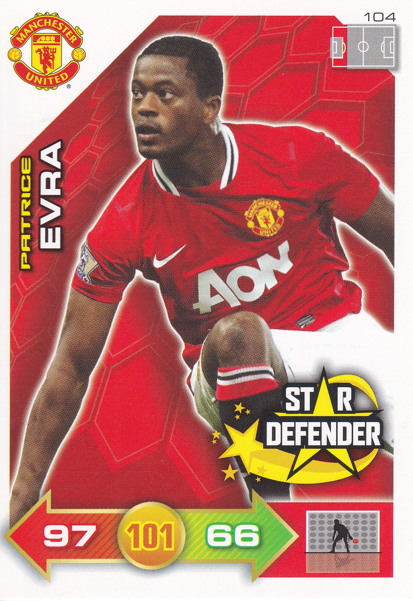 2011 - 104. PATRICE EVRA - MANCHESTER UNITED - STAR DEFENDER