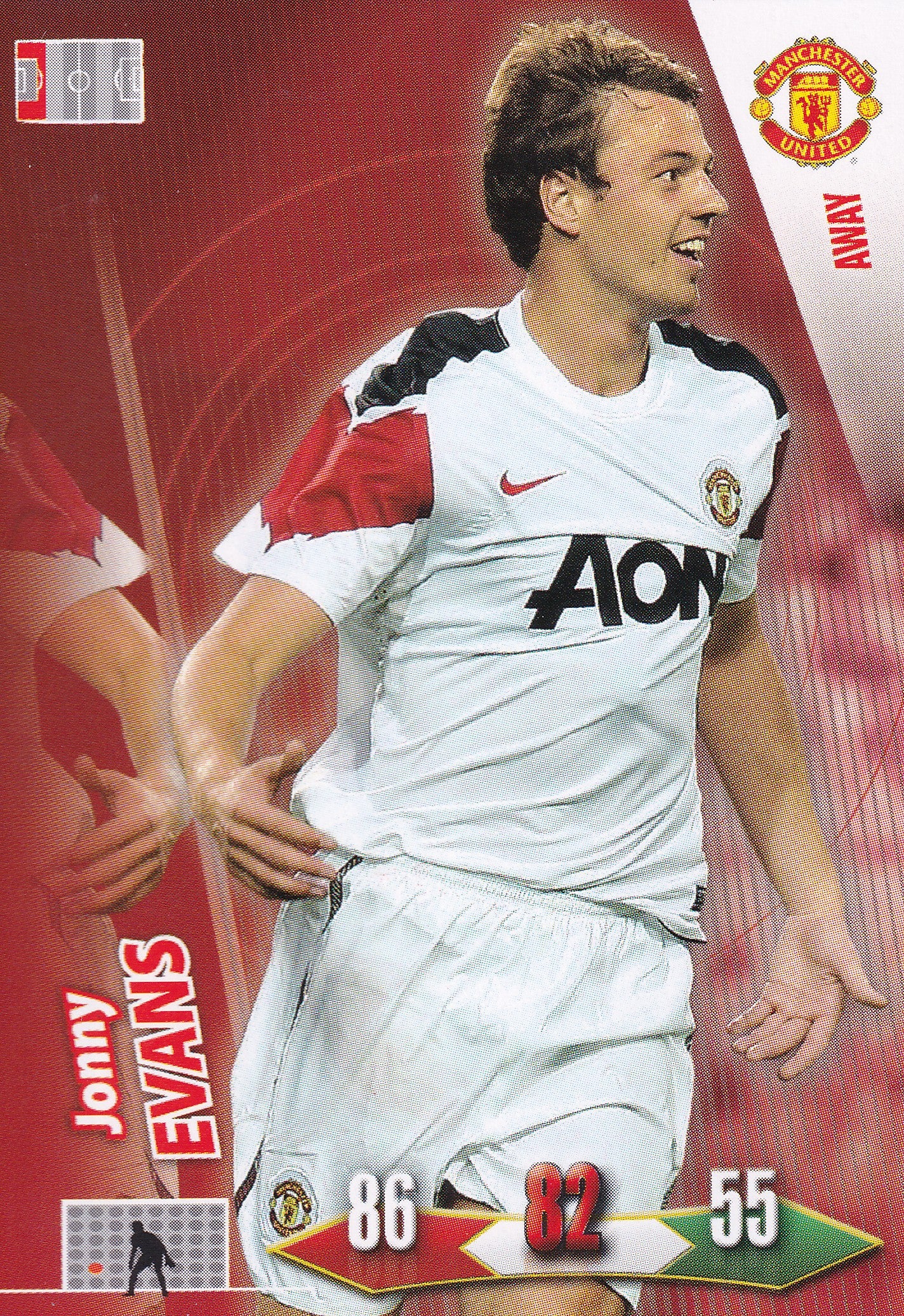 2010/11 - JONNY EVANS - MANCHESTER UNITED - AWAY