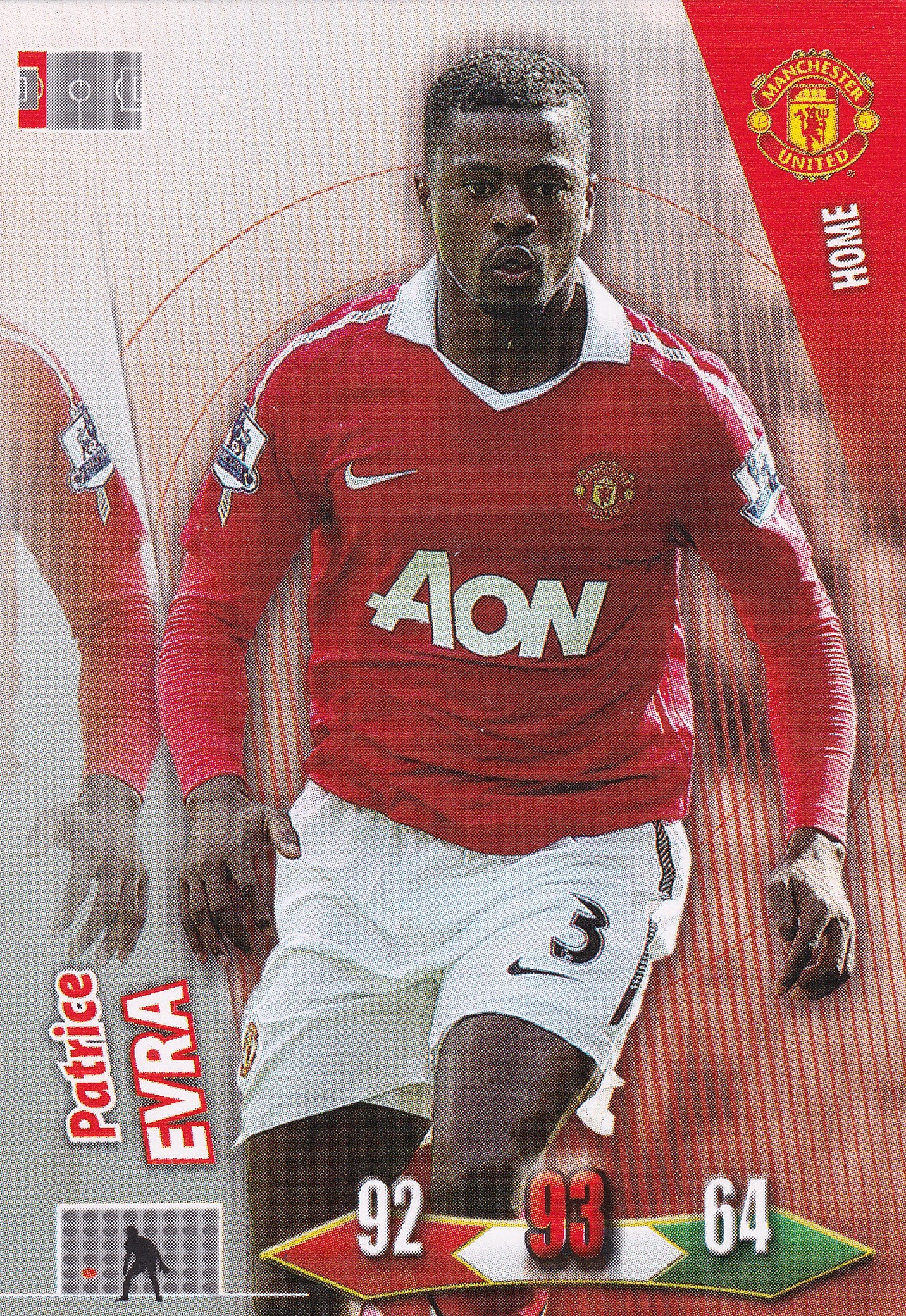 2010/11 - PATRICE EVRA - MANCHESTER UNITED - HOME