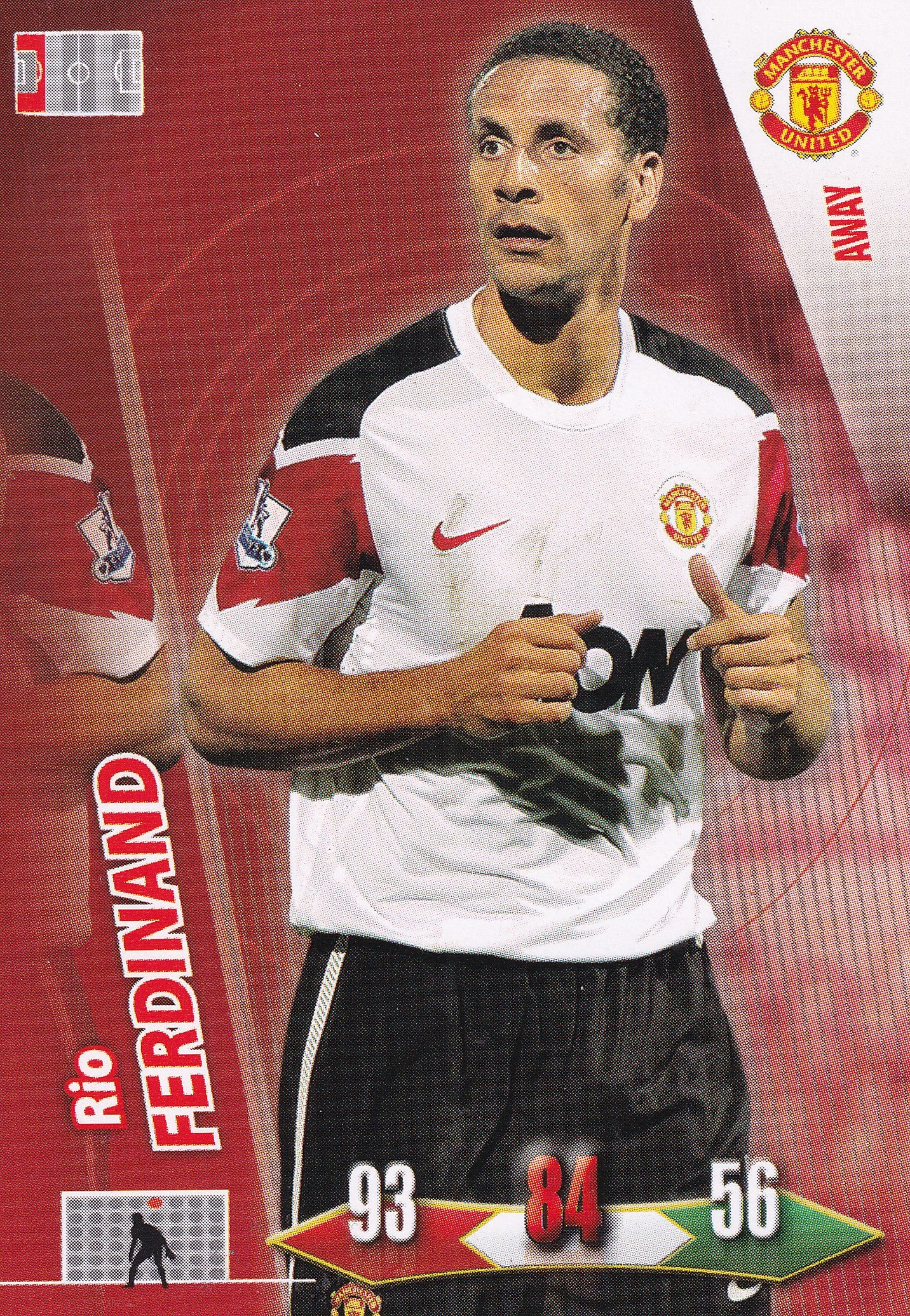 2010/11 - RIO FERDINAND - MANCHESTER UNITED - AWAY