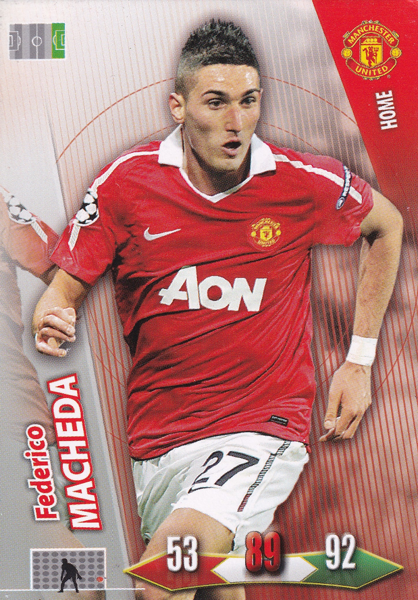 2010/11 - FEDERICO MACHEDA - MANCHESTER UNITED - HOME