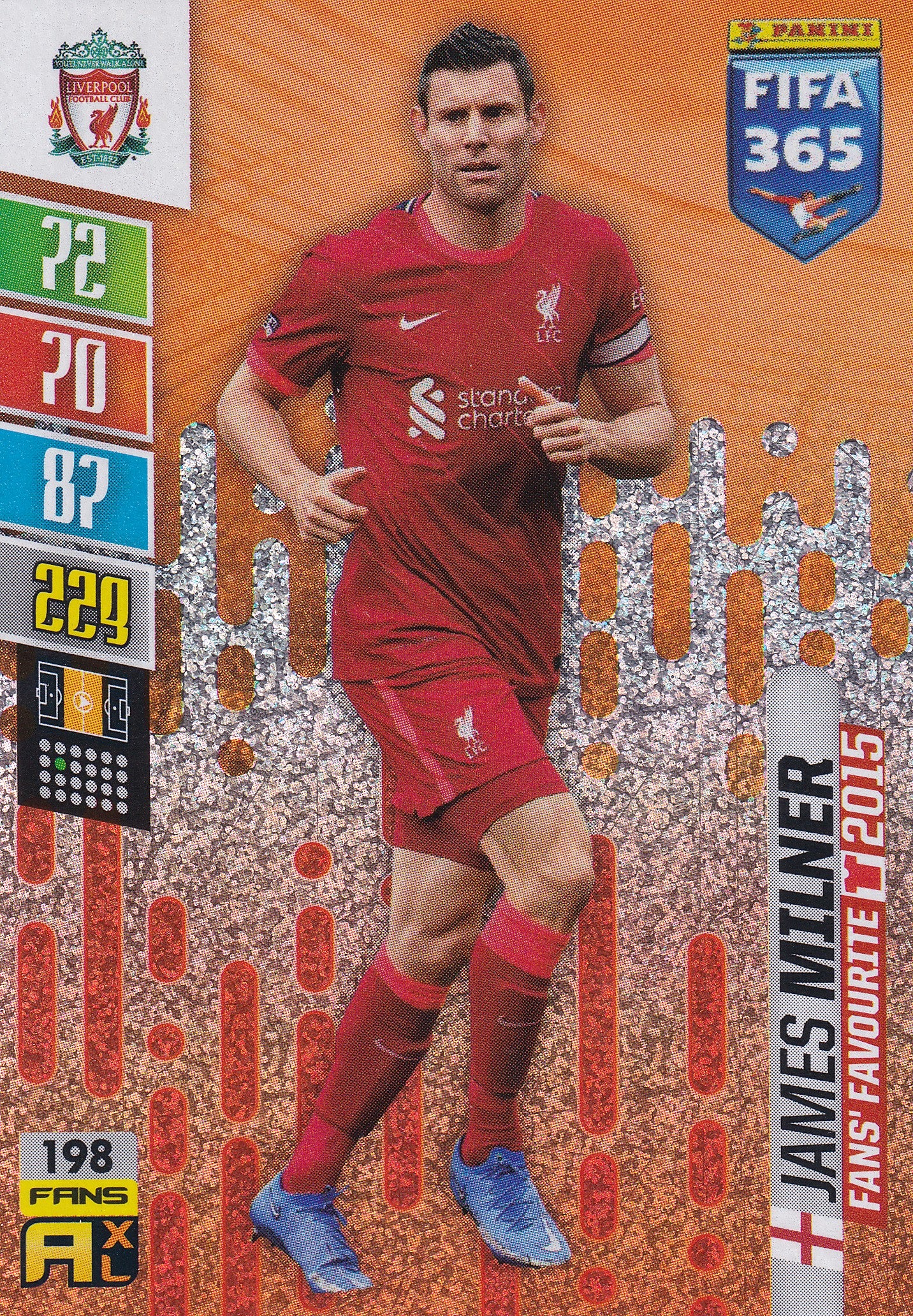 198. JAMES MILNER - LIVERPOOL - FANS' FAVOURITE