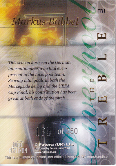 TR 01. MARKUS BABBEL - FUTERA PLATINUM  THE TREBLE 2001 #250